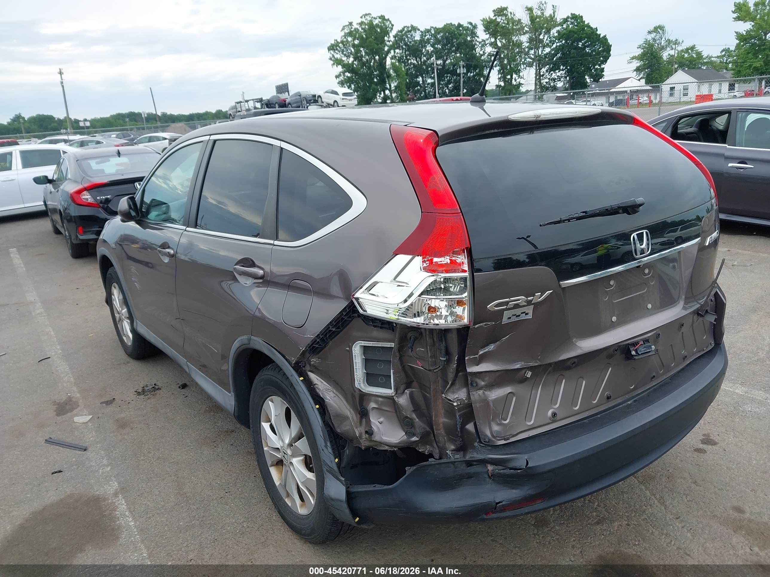 2014 Honda Cr-v Ex Gray vin: 2HKRM4H52EH657427