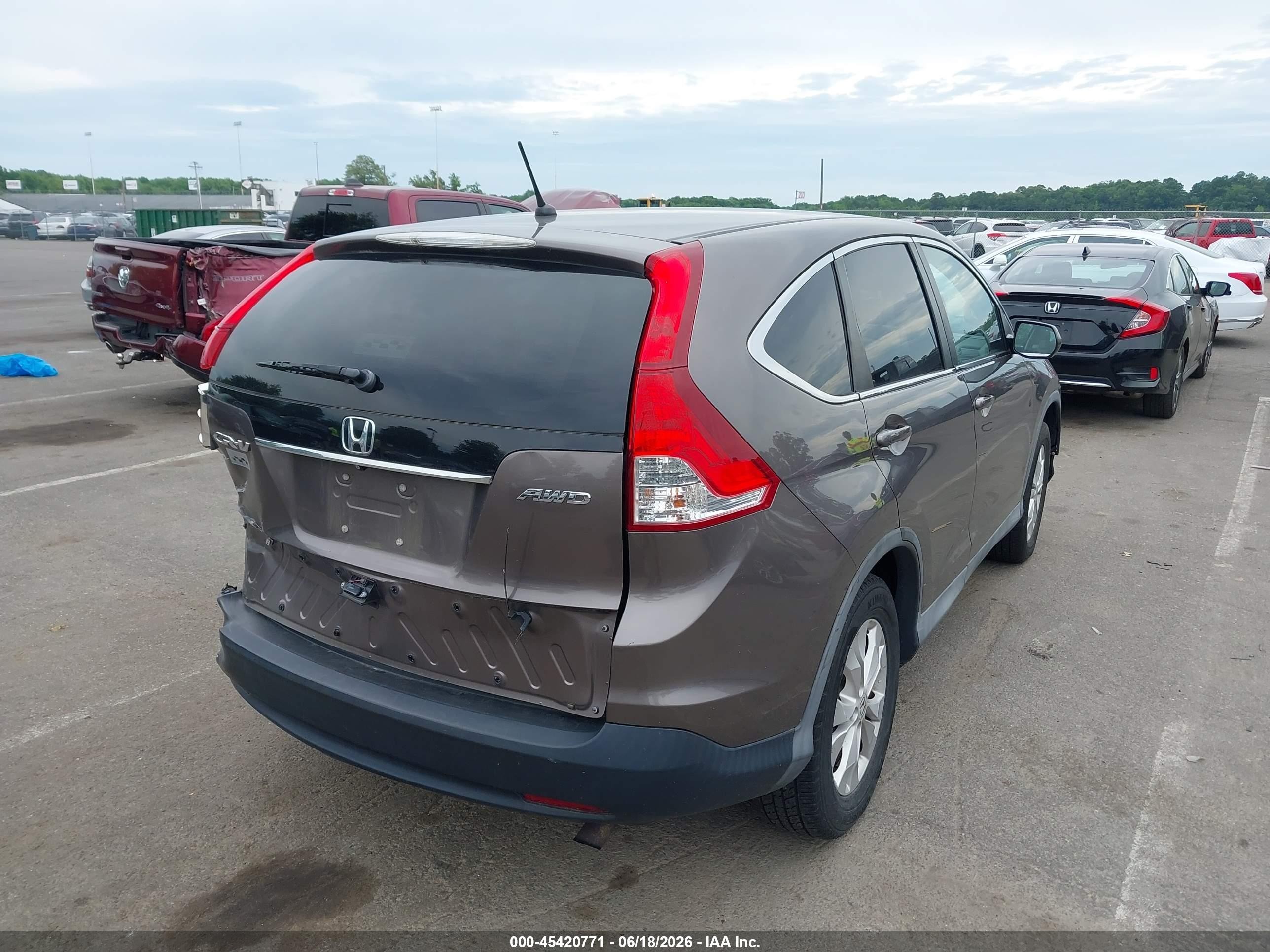 2014 Honda Cr-v Ex Gray vin: 2HKRM4H52EH657427