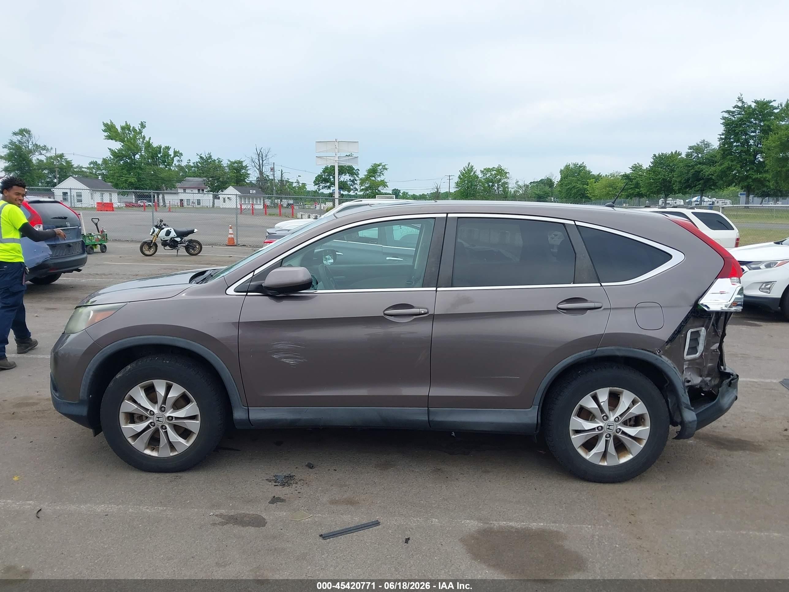 2014 Honda Cr-v Ex Gray vin: 2HKRM4H52EH657427
