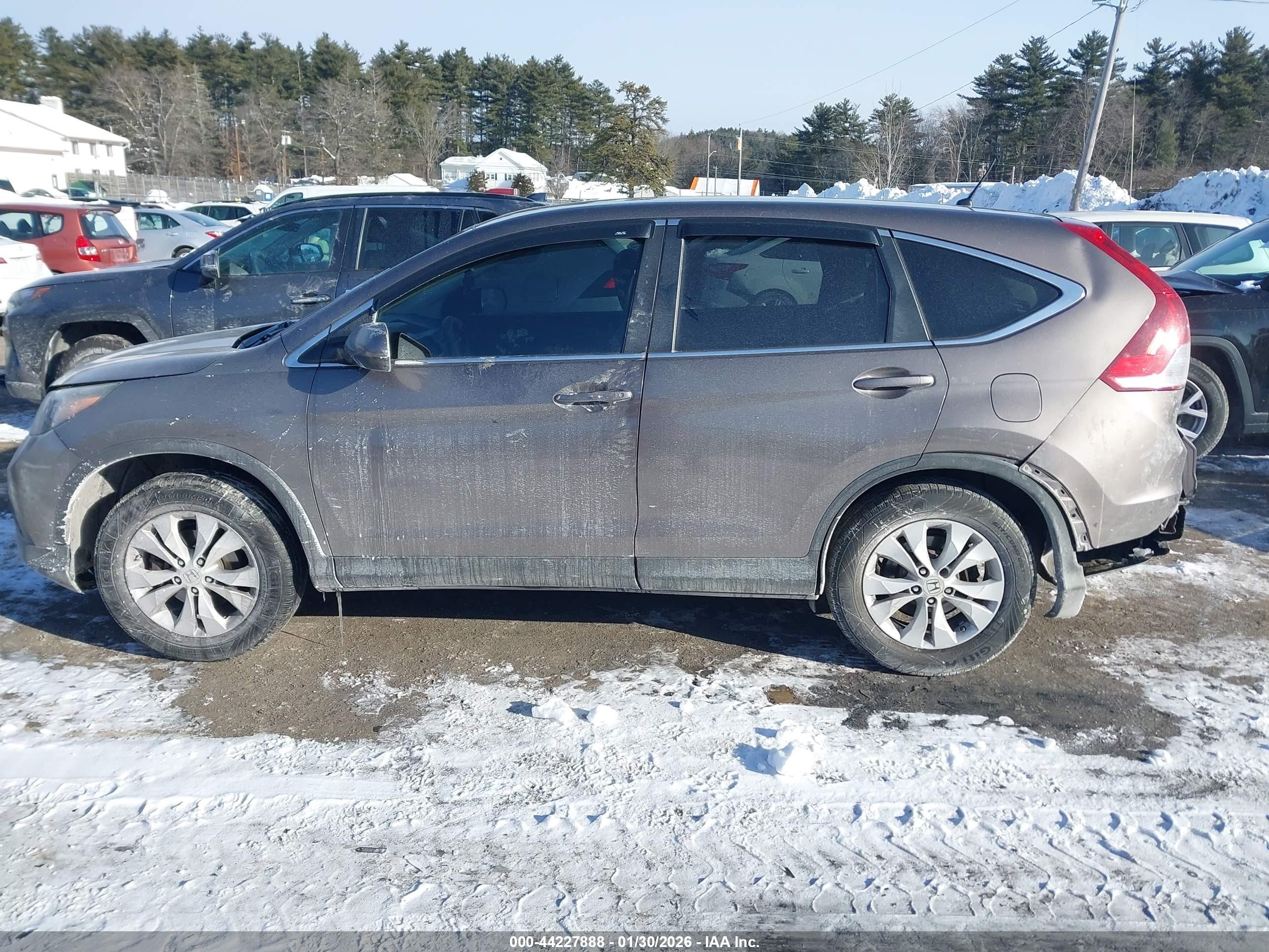 2014 Honda Cr-v Ex Gray vin: 2HKRM4H52EH667259