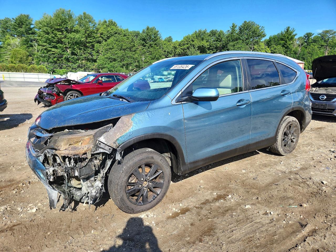 2015 Honda Cr-v Ex Blue vin: 2HKRM4H52FH619438