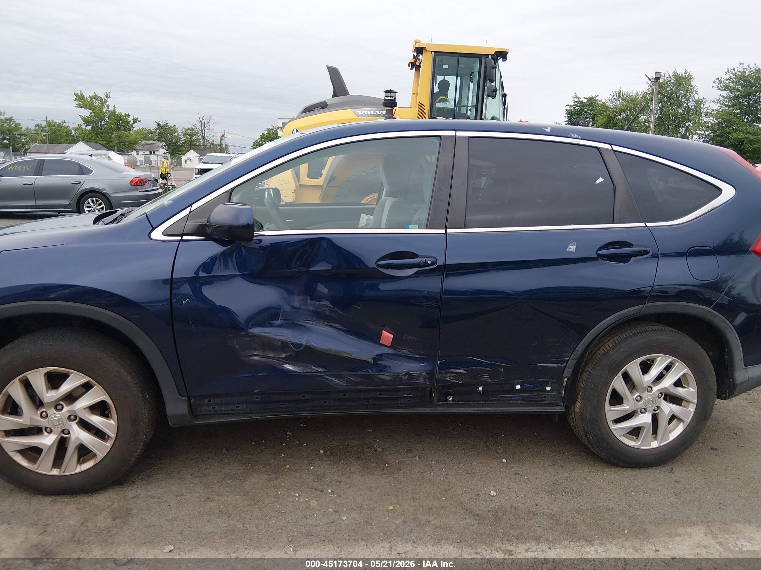 2015 Honda Cr-v Ex Blue vin: 2HKRM4H52FH624414