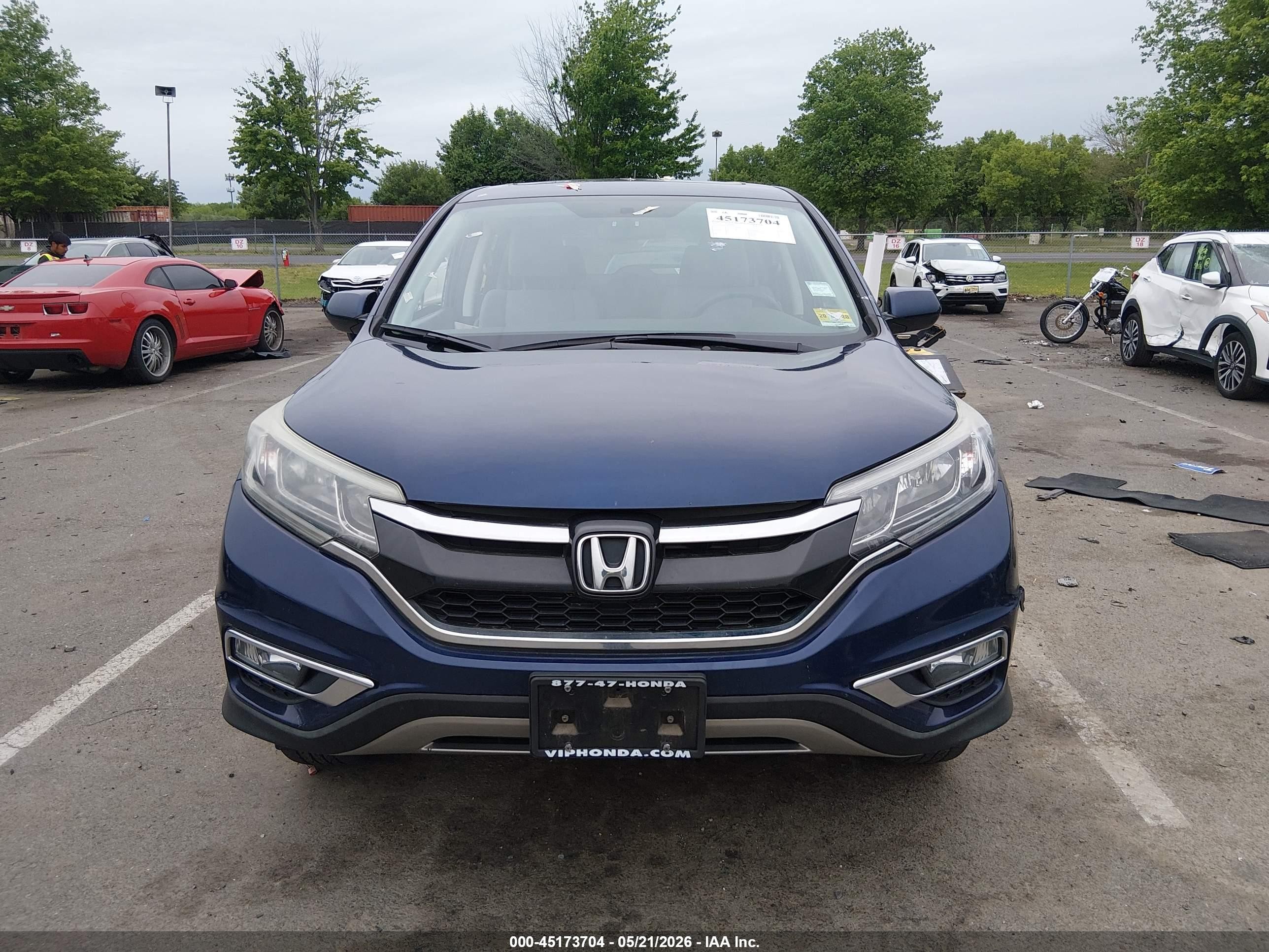 2015 Honda Cr-v Ex Blue vin: 2HKRM4H52FH624414