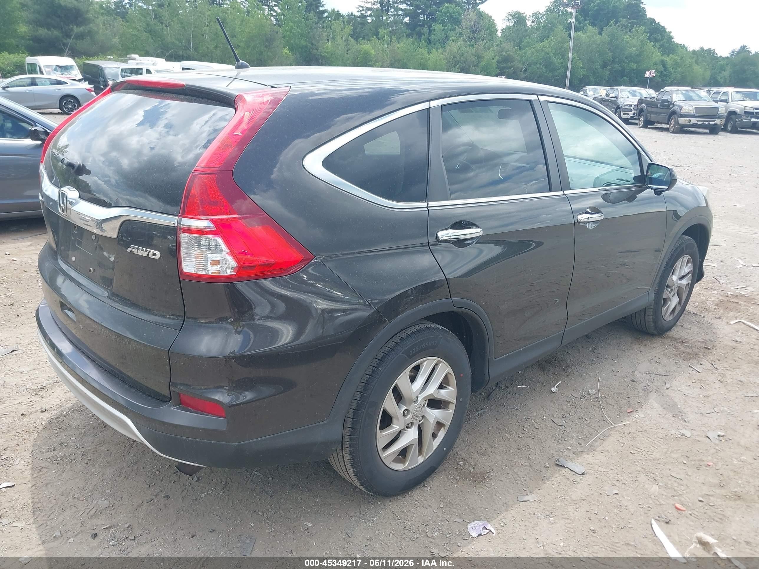 2015 Honda Cr-v Ex Black vin: 2HKRM4H52FH635901