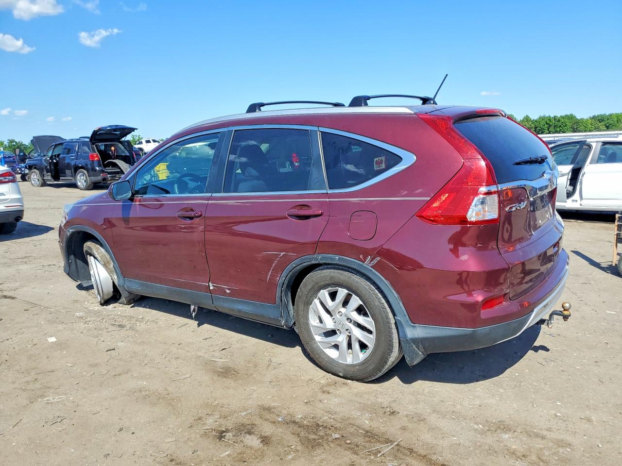 2015 Honda Cr-v Ex Burgundy vin: 2HKRM4H52FH674536