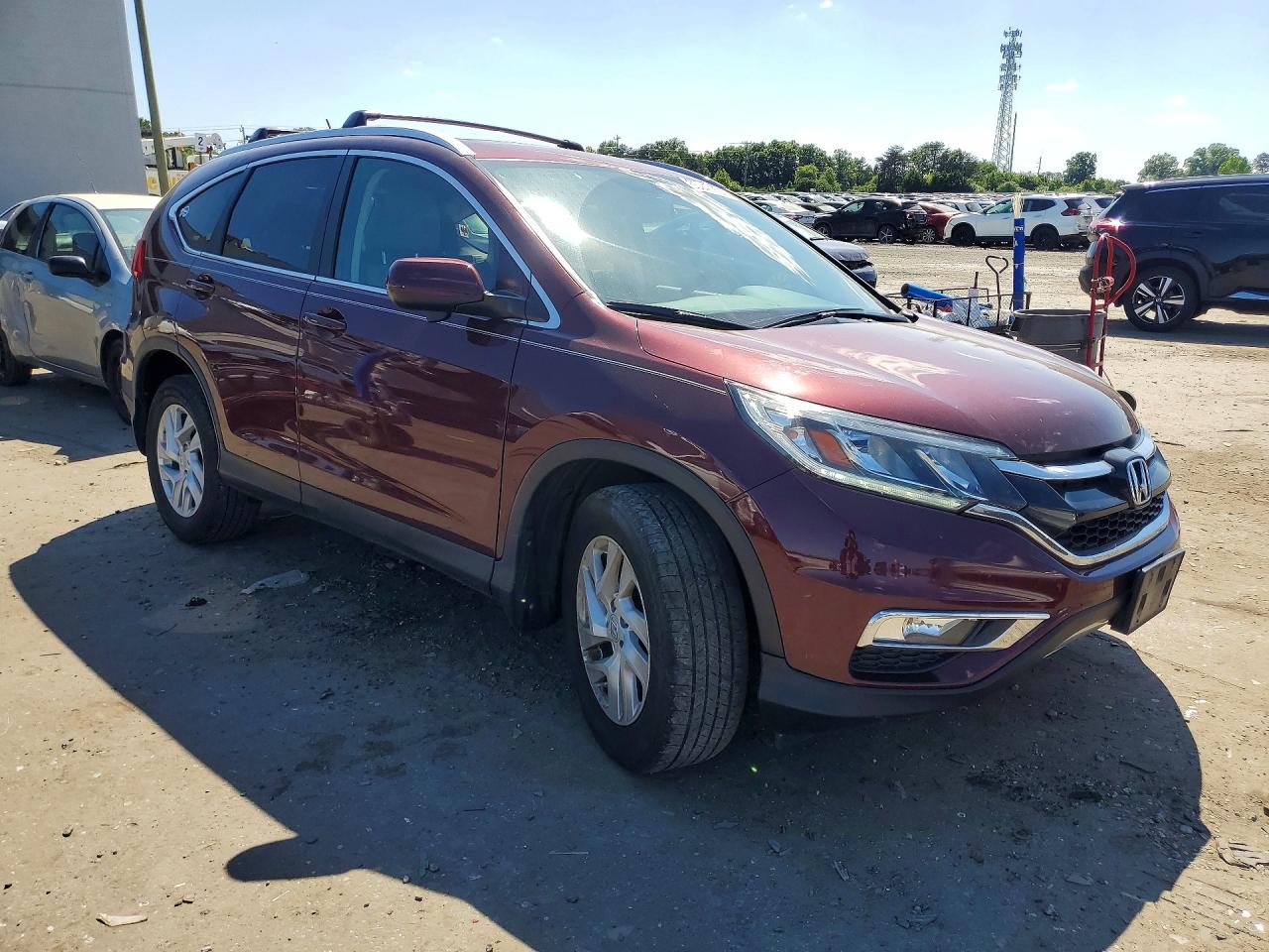 2015 Honda Cr-v Ex Burgundy vin: 2HKRM4H52FH674536