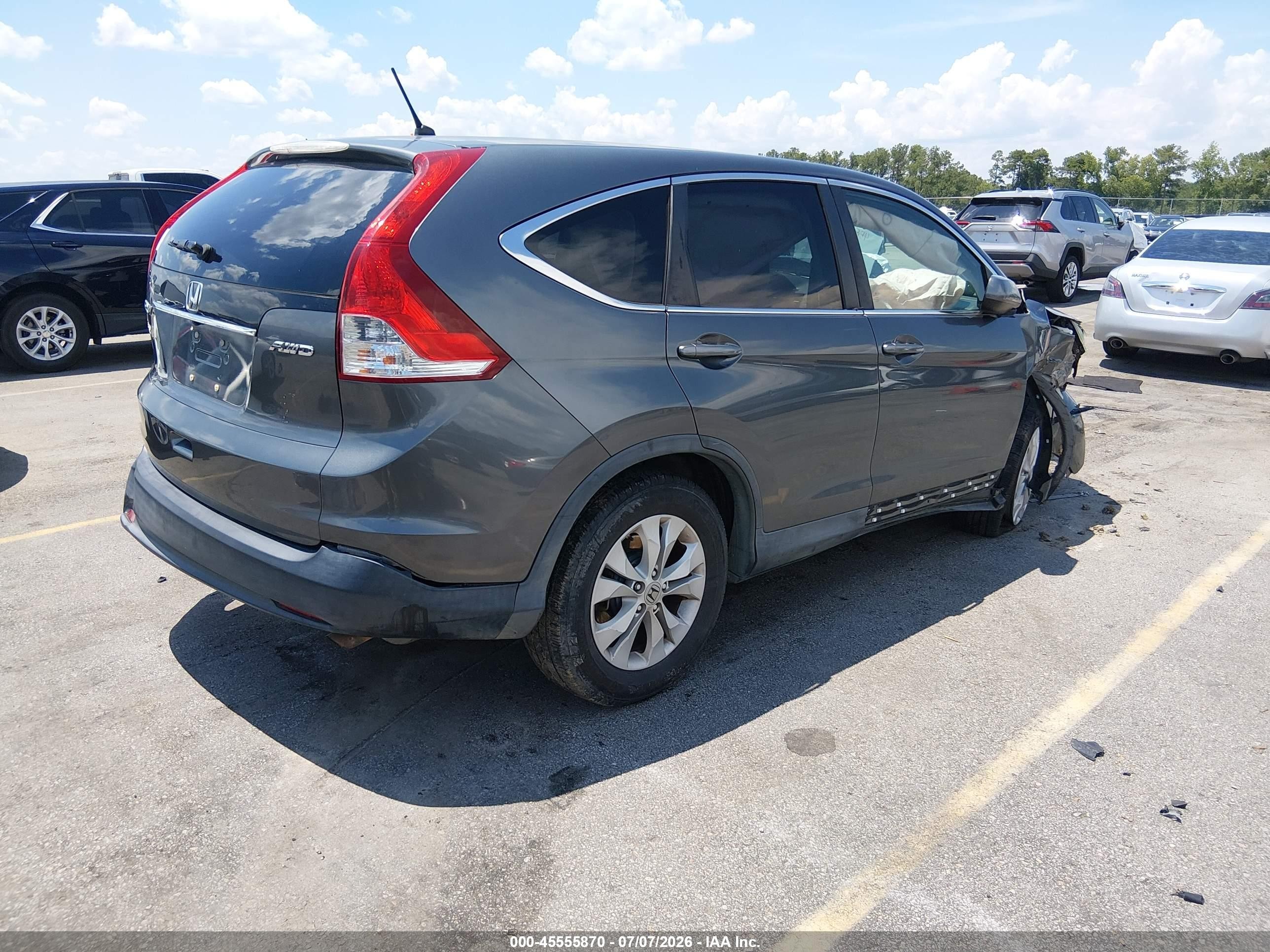 2012 Honda Cr-v Ex Серый vin: 2HKRM4H53CH607309