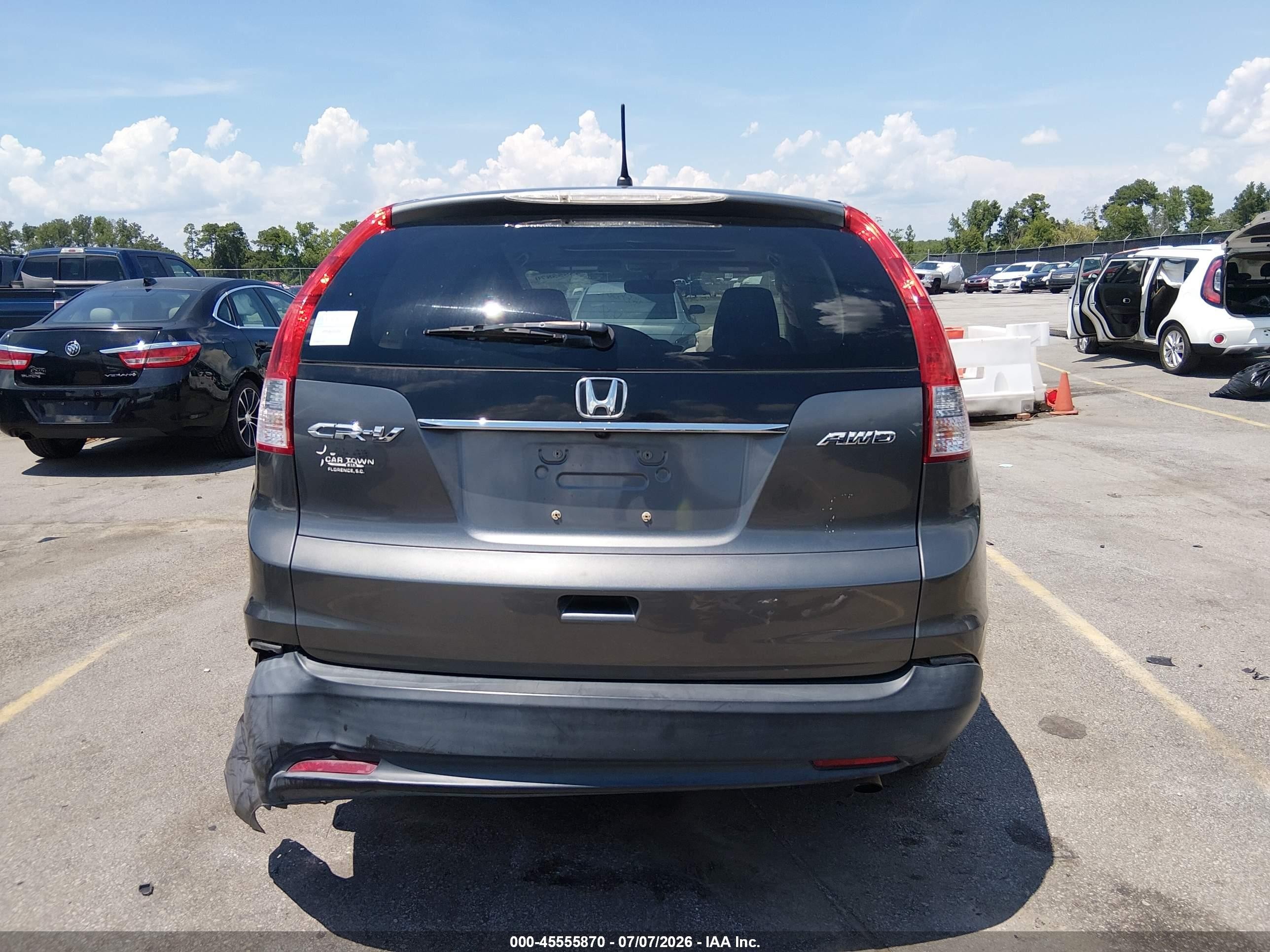 2012 Honda Cr-v Ex Серый vin: 2HKRM4H53CH607309