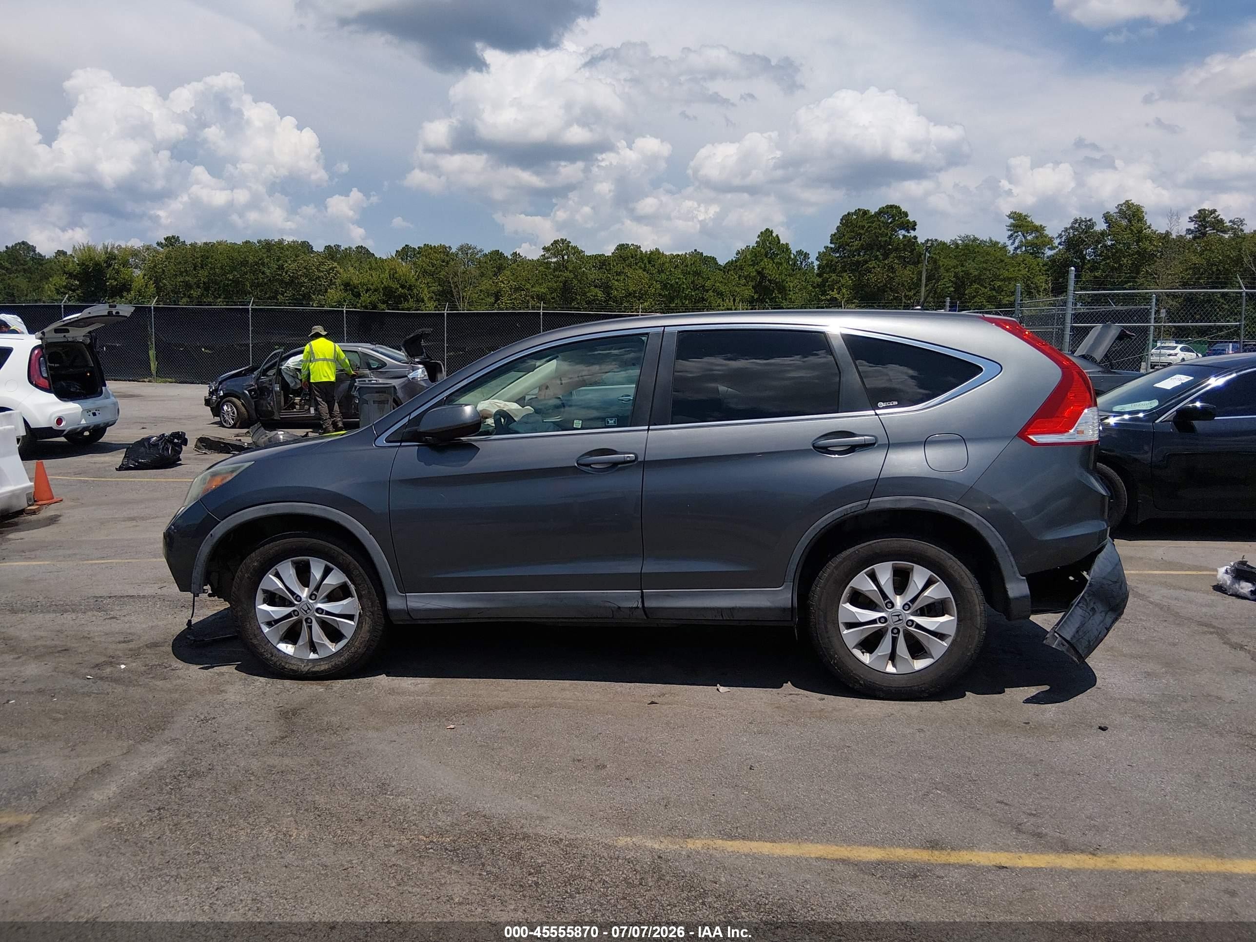 2012 Honda Cr-v Ex Серый vin: 2HKRM4H53CH607309