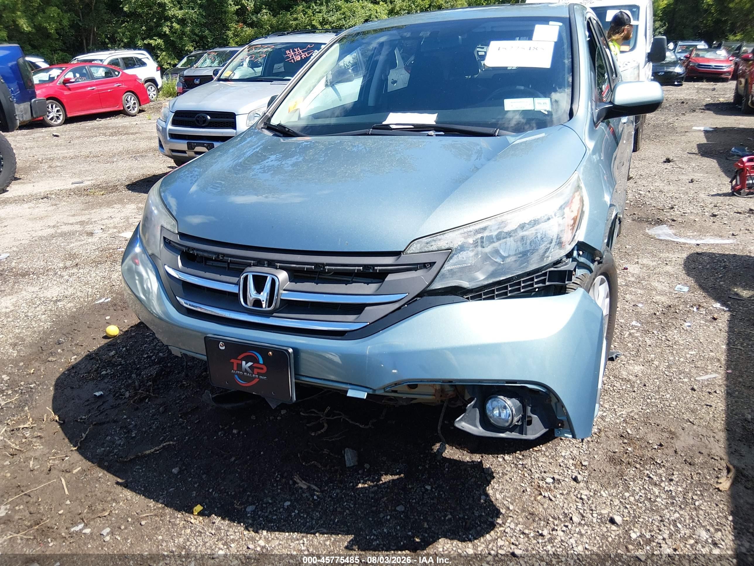 2012 Honda Cr-v Ex Green vin: 2HKRM4H53CH623395