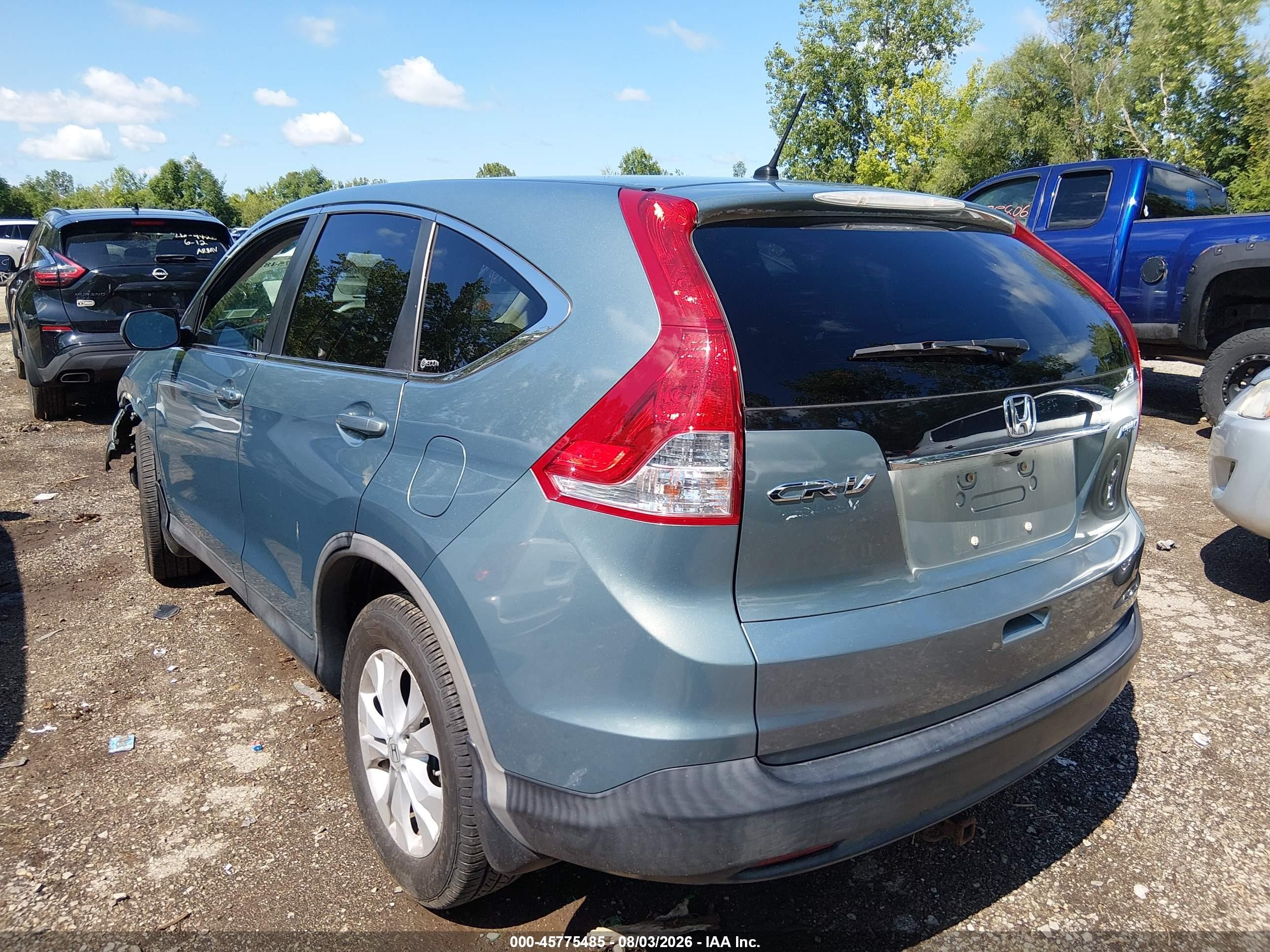 2012 Honda Cr-v Ex Green vin: 2HKRM4H53CH623395