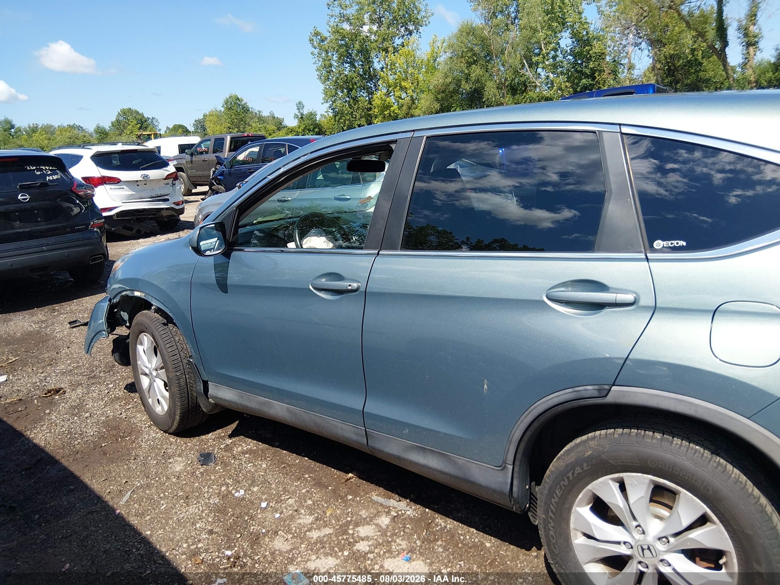 2012 Honda Cr-v Ex Green vin: 2HKRM4H53CH623395