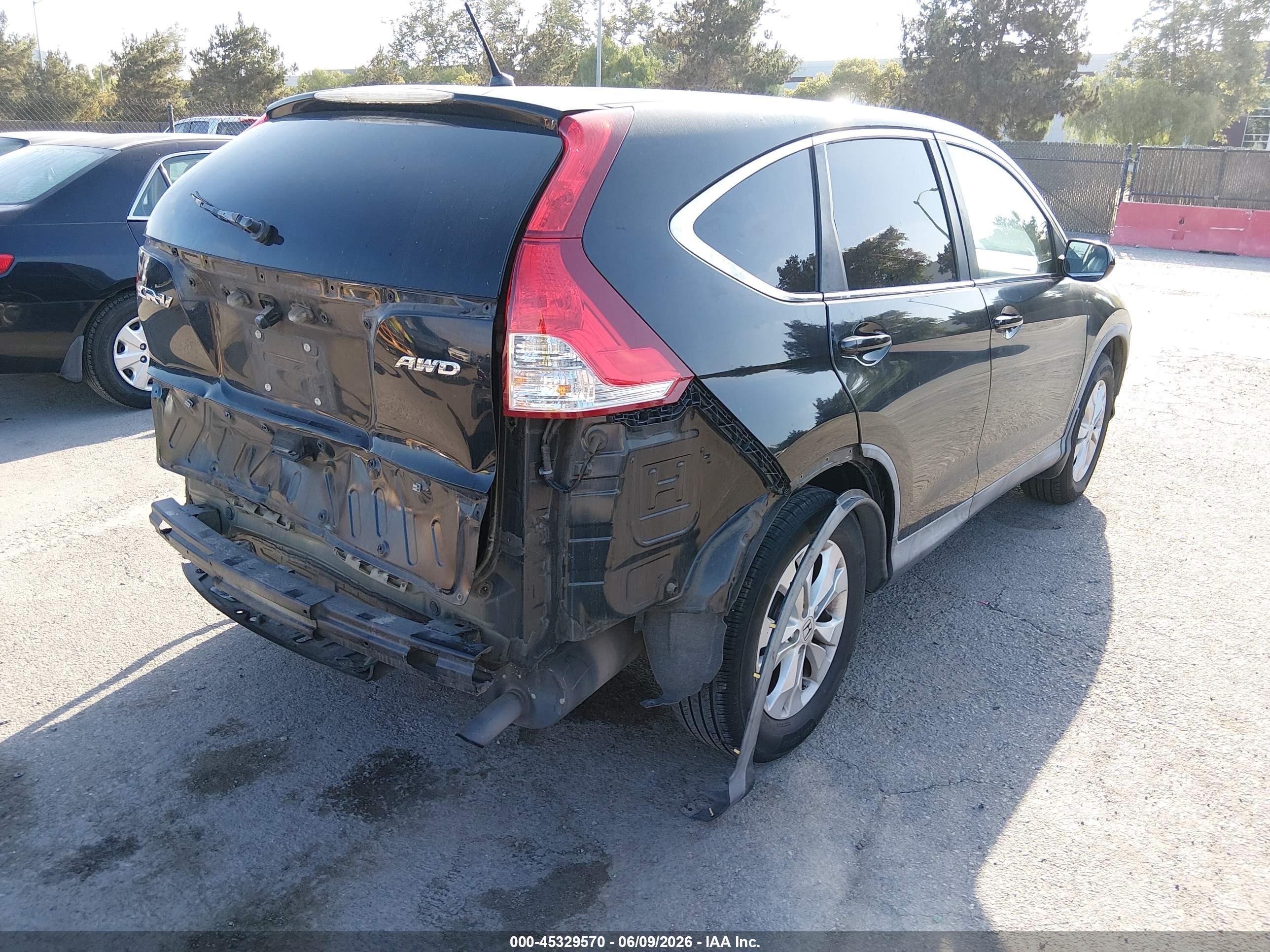 2013 Honda Cr-v Ex Black vin: 2HKRM4H53DH612155