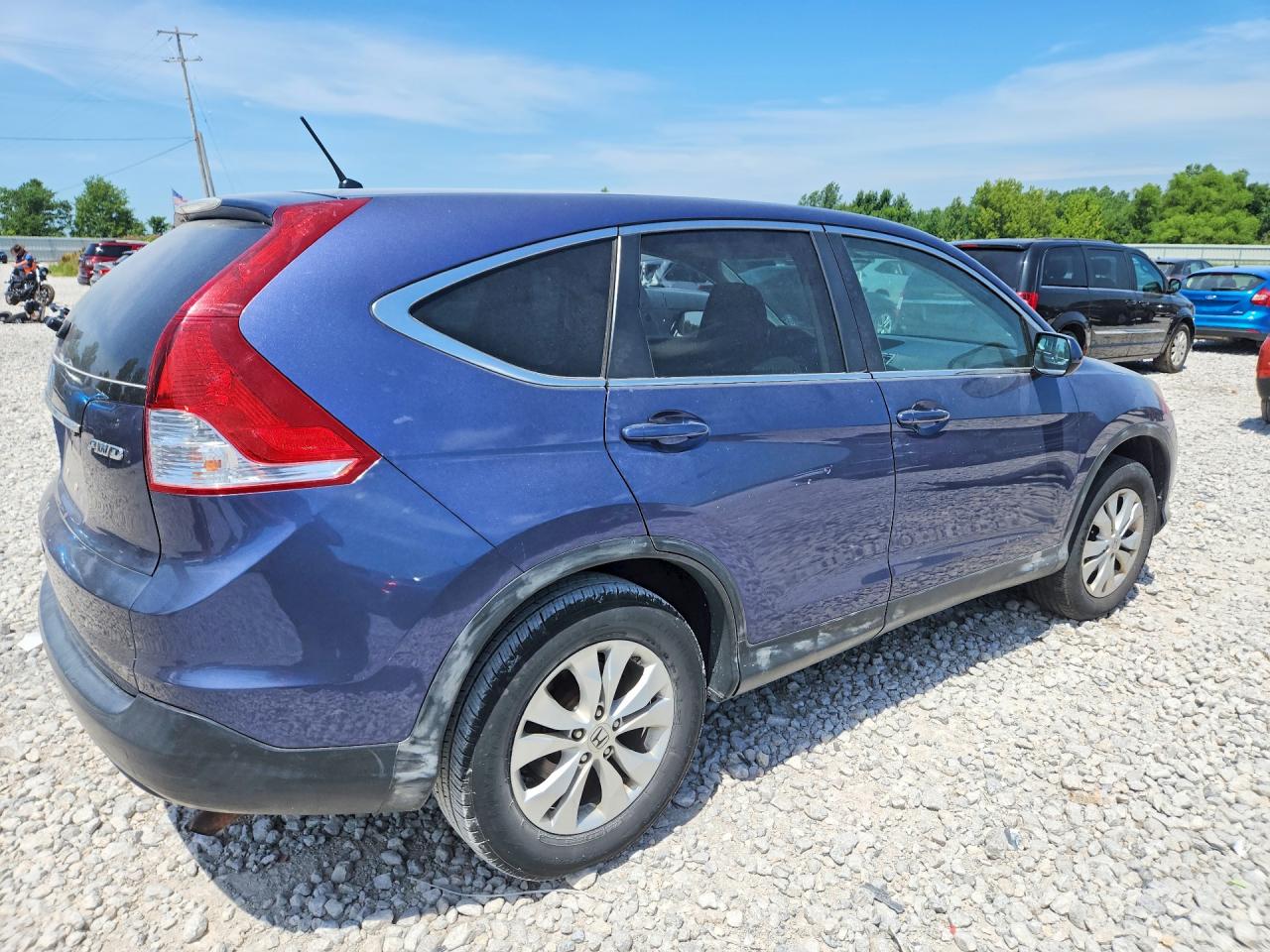2013 Honda Cr-v Ex Blue vin: 2HKRM4H53DH624998