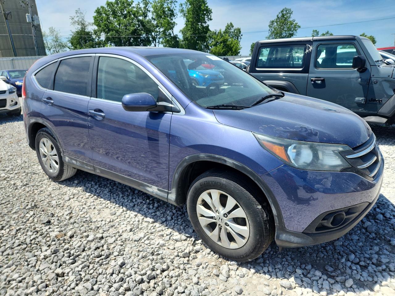2013 Honda Cr-v Ex Blue vin: 2HKRM4H53DH624998