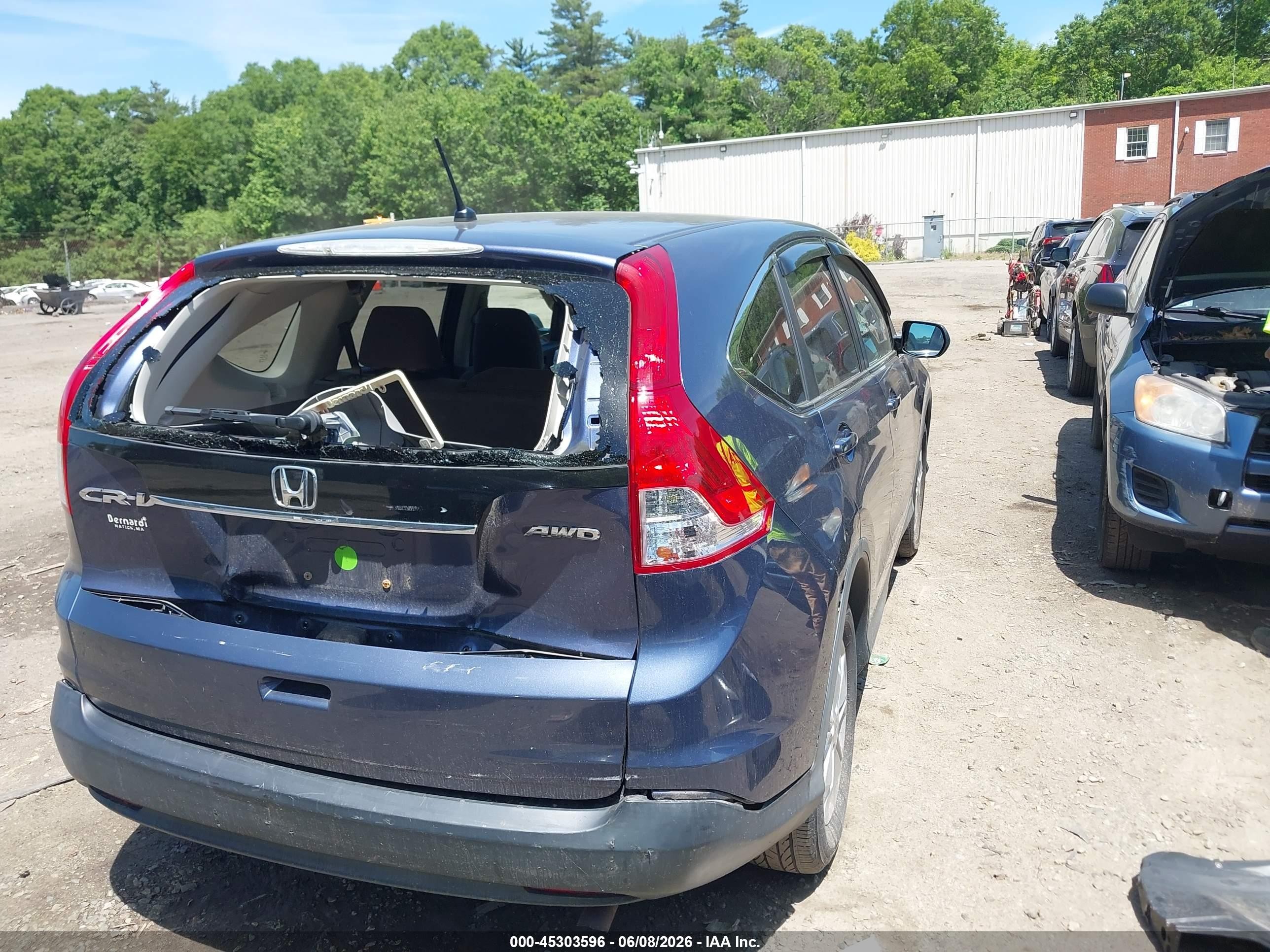 2013 Honda Cr-v Ex Blue vin: 2HKRM4H53DH642496