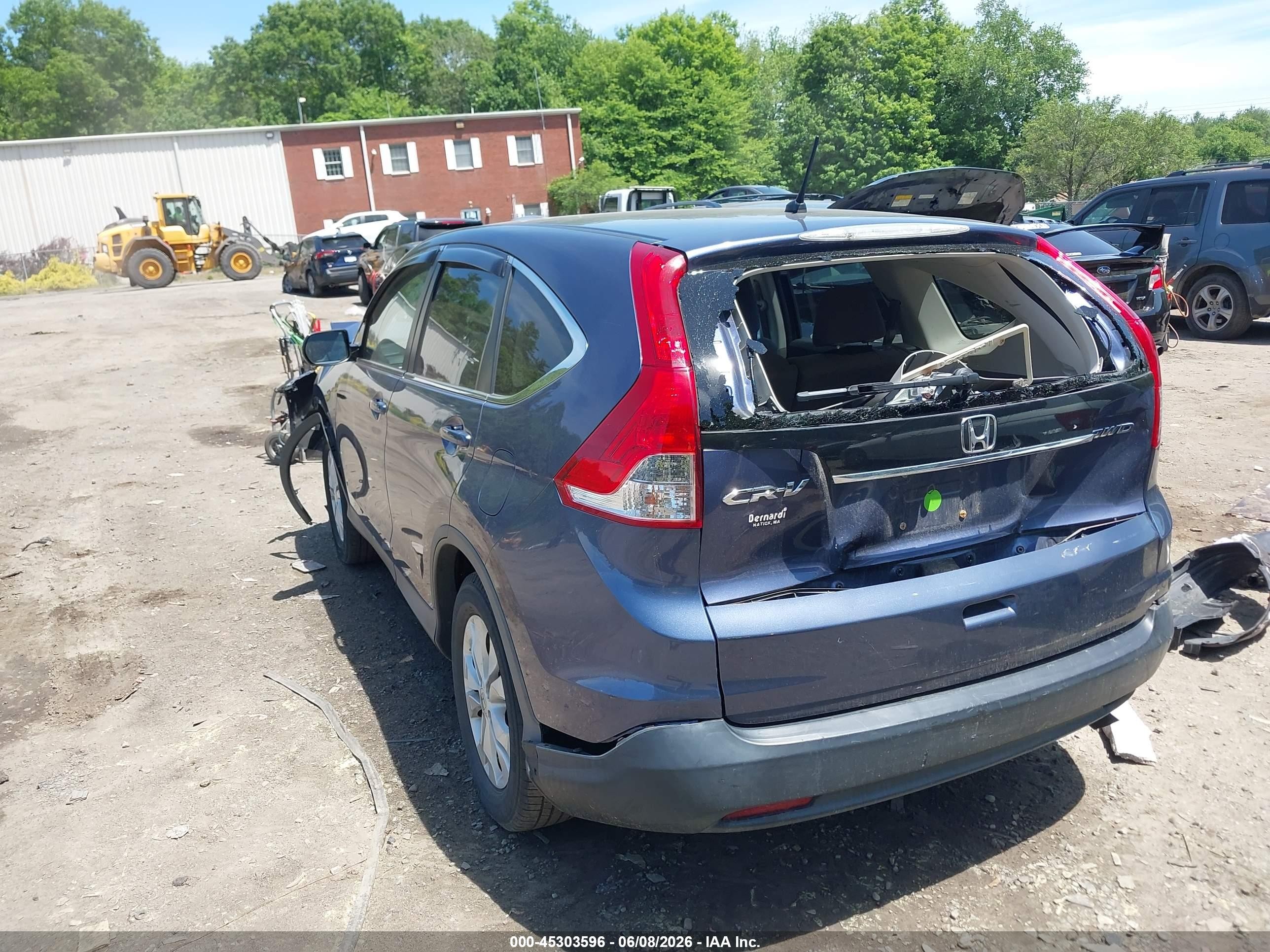 2013 Honda Cr-v Ex Blue vin: 2HKRM4H53DH642496