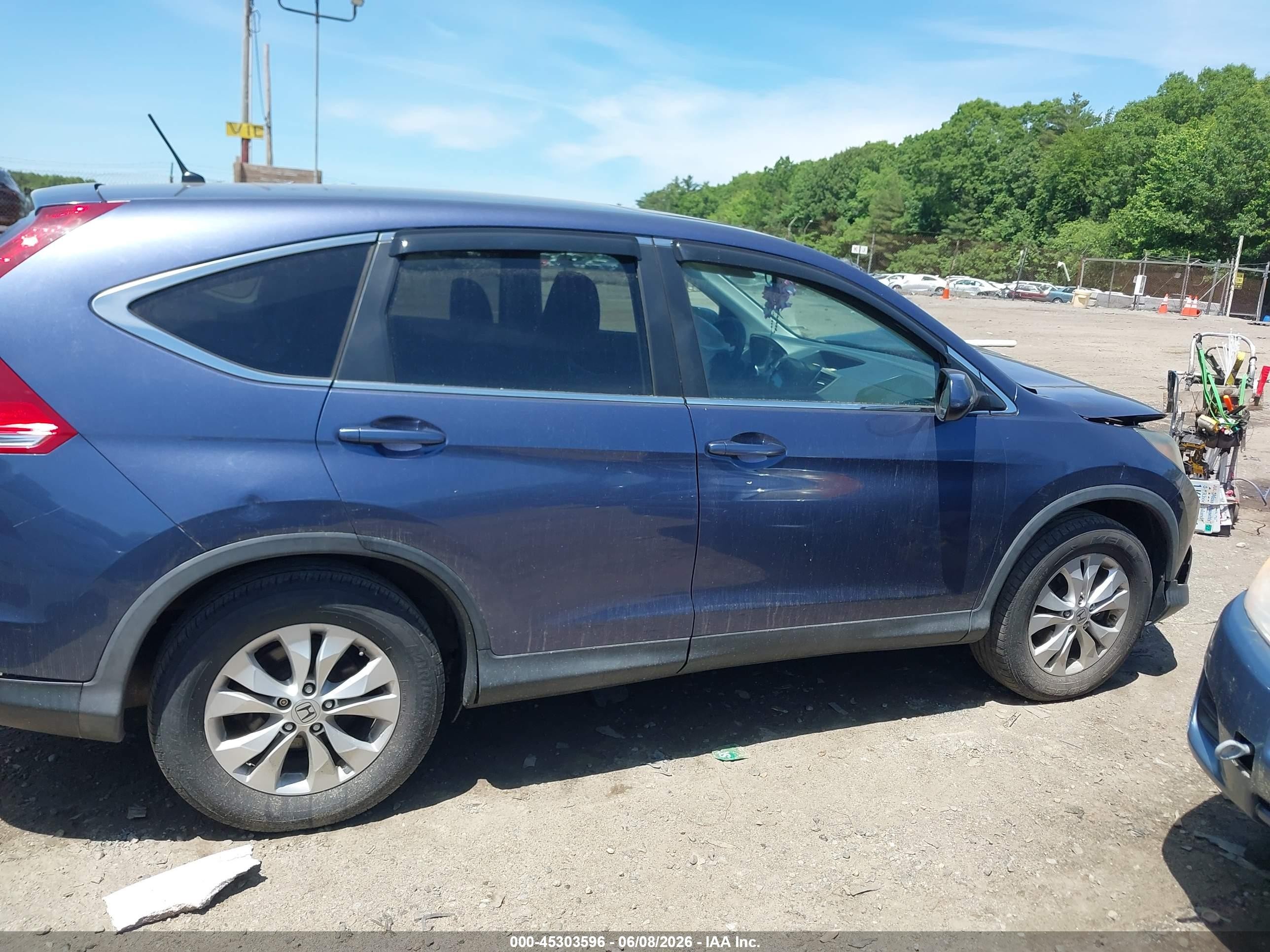 2013 Honda Cr-v Ex Blue vin: 2HKRM4H53DH642496