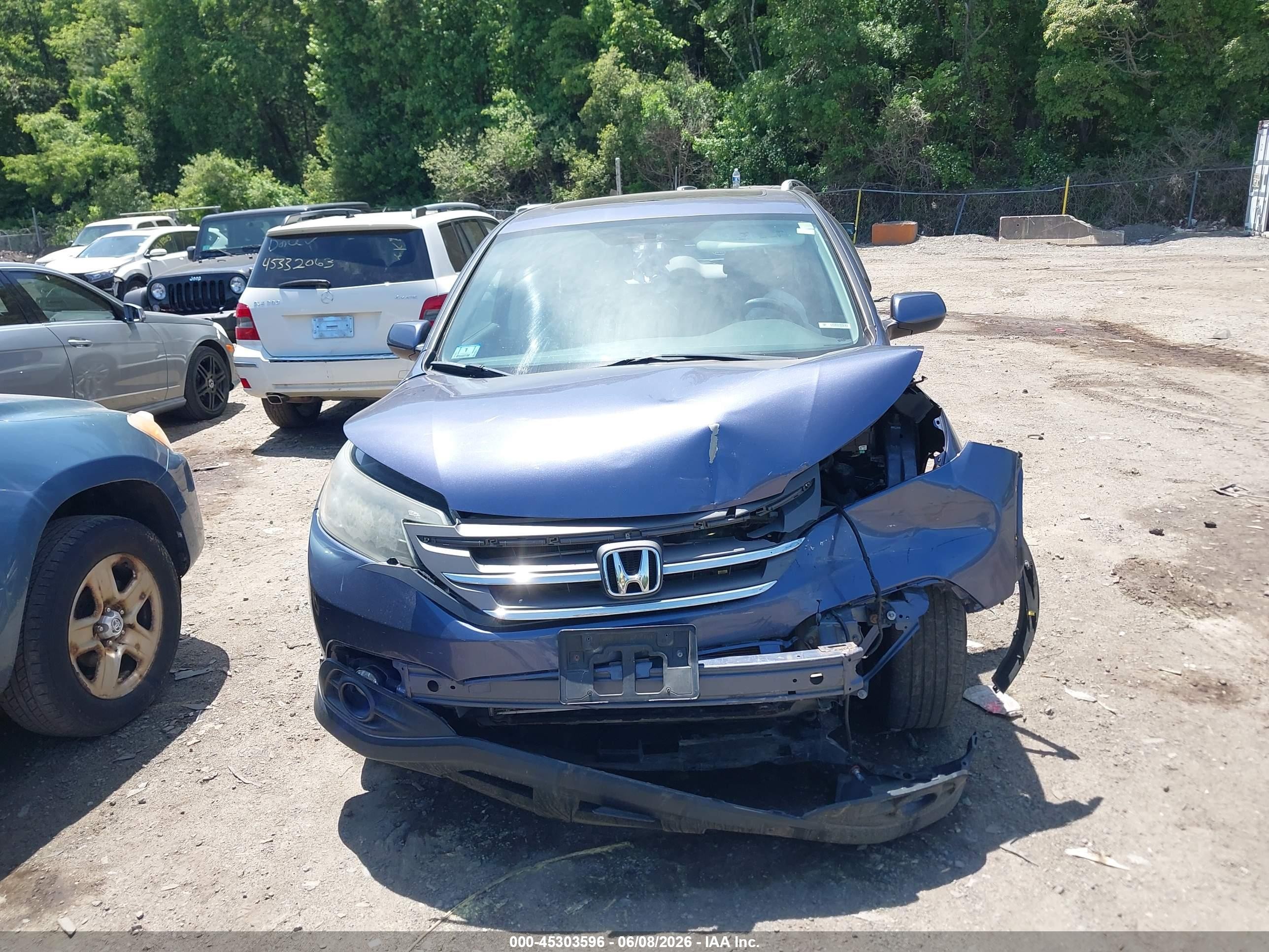 2013 Honda Cr-v Ex Blue vin: 2HKRM4H53DH642496