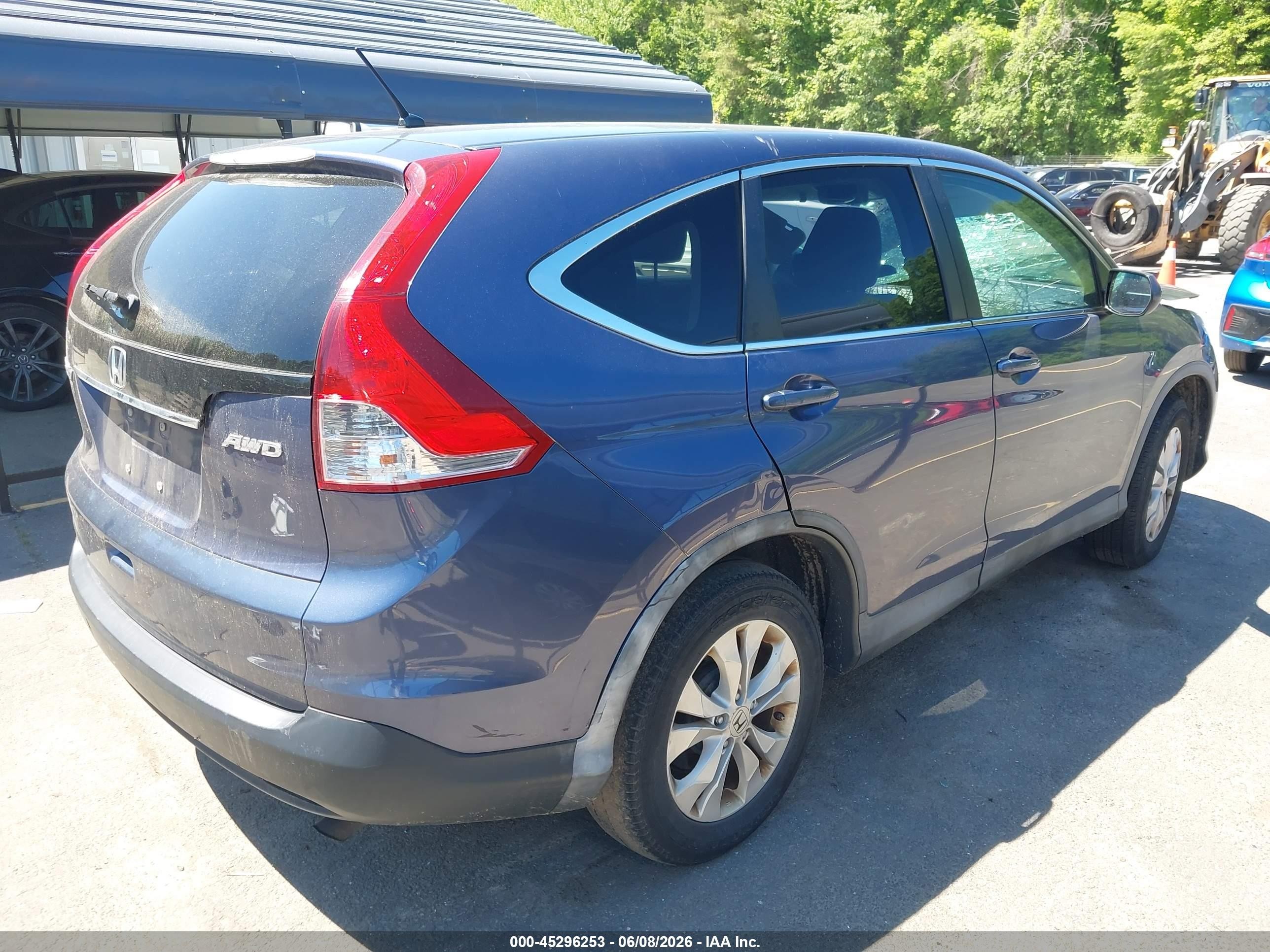 2013 Honda Cr-v Ex Blue vin: 2HKRM4H53DH674817