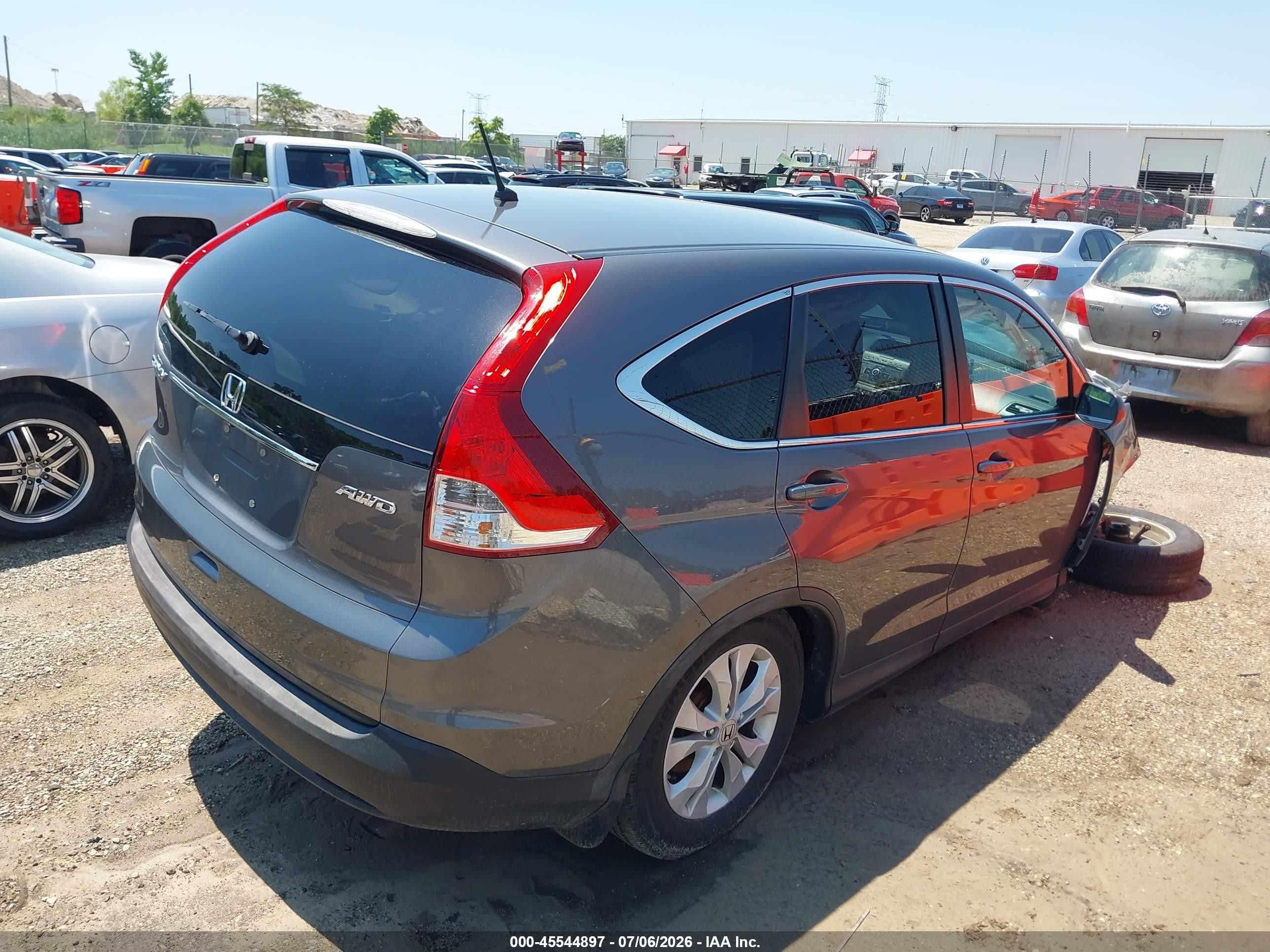 2013 Honda Cr-v Ex Gray vin: 2HKRM4H53DH688331