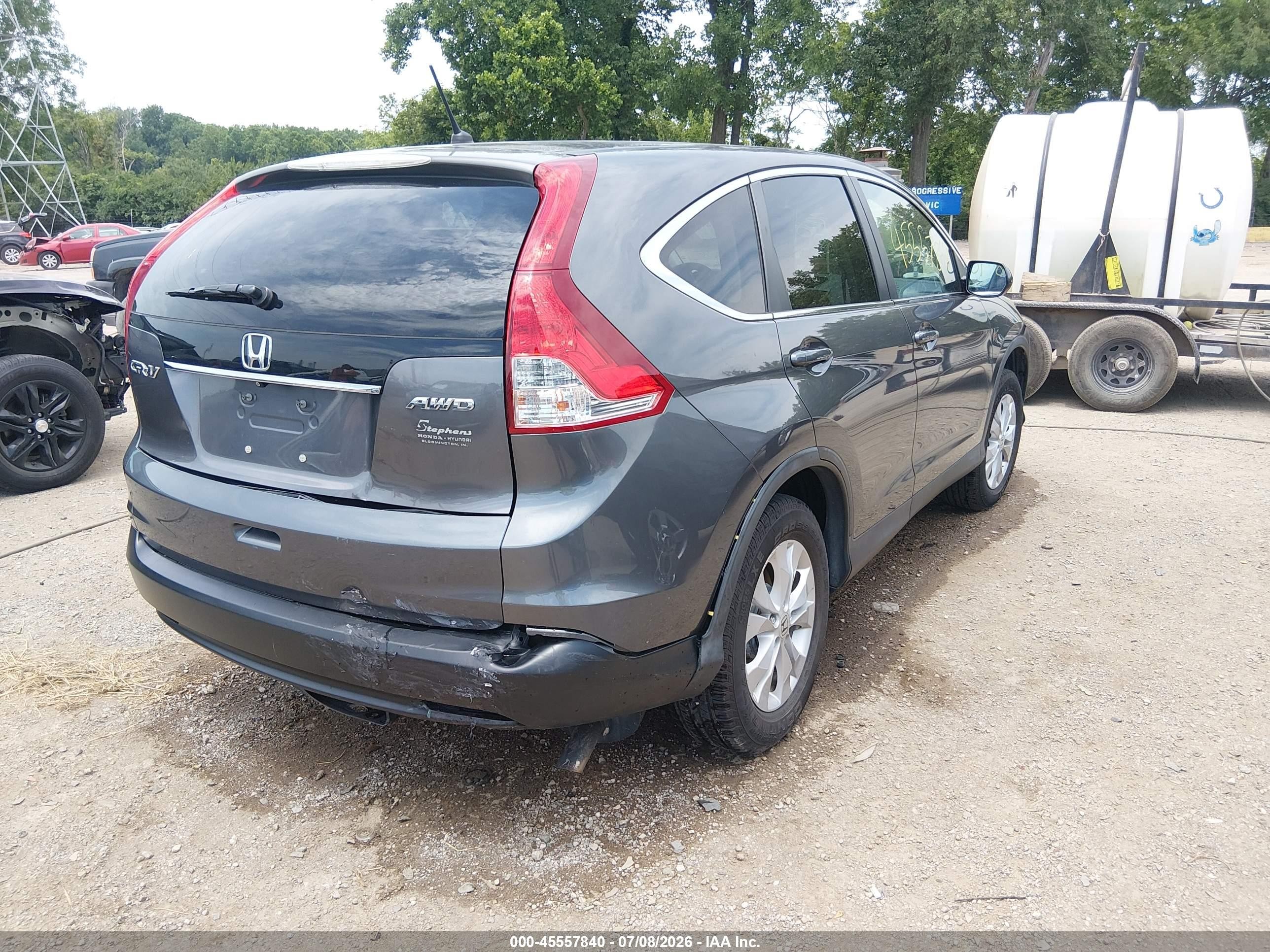2014 Honda Cr-v Ex Gray vin: 2HKRM4H53EH627062