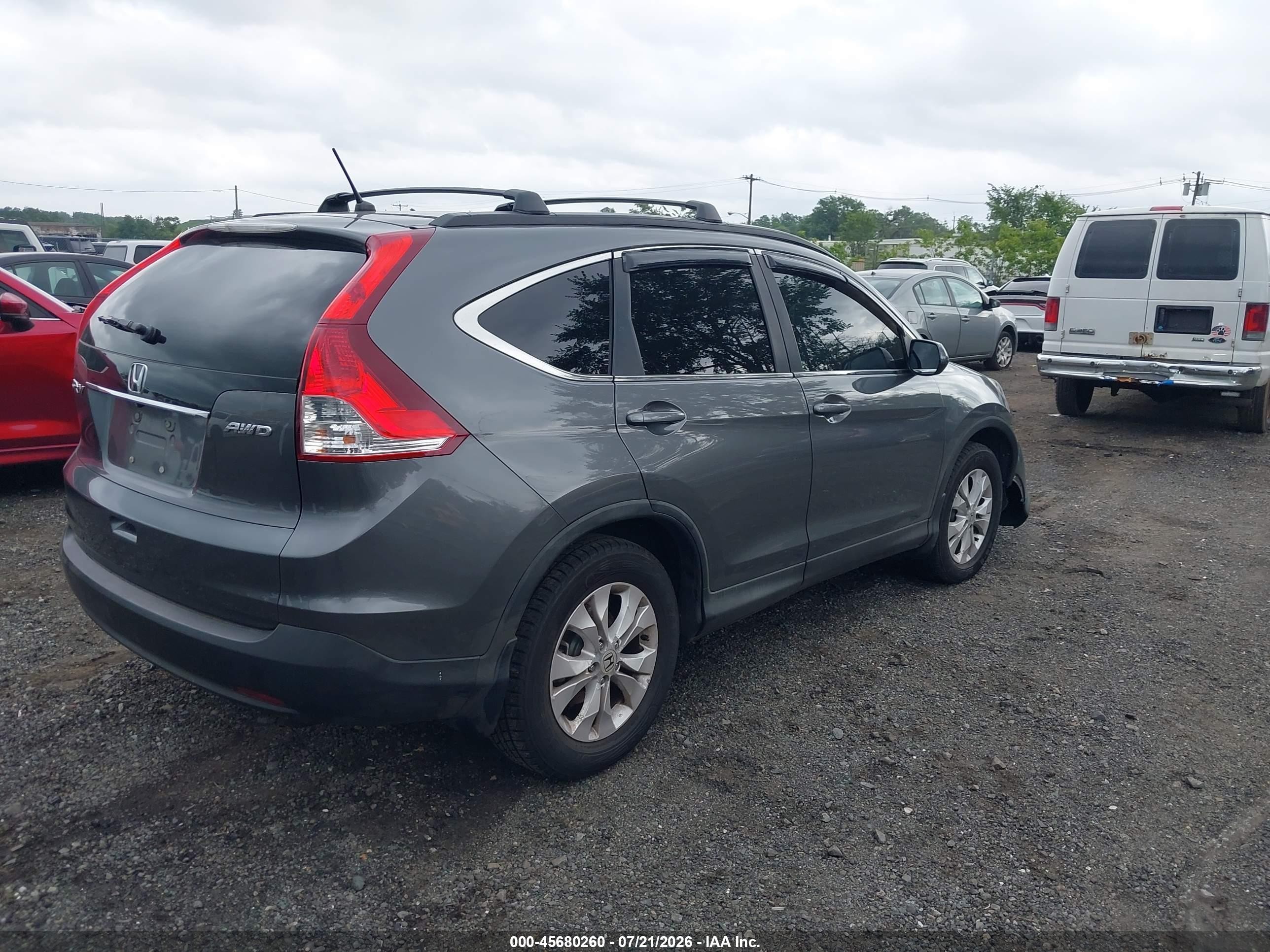 2014 Honda Cr-v Ex Gray vin: 2HKRM4H53EH675077