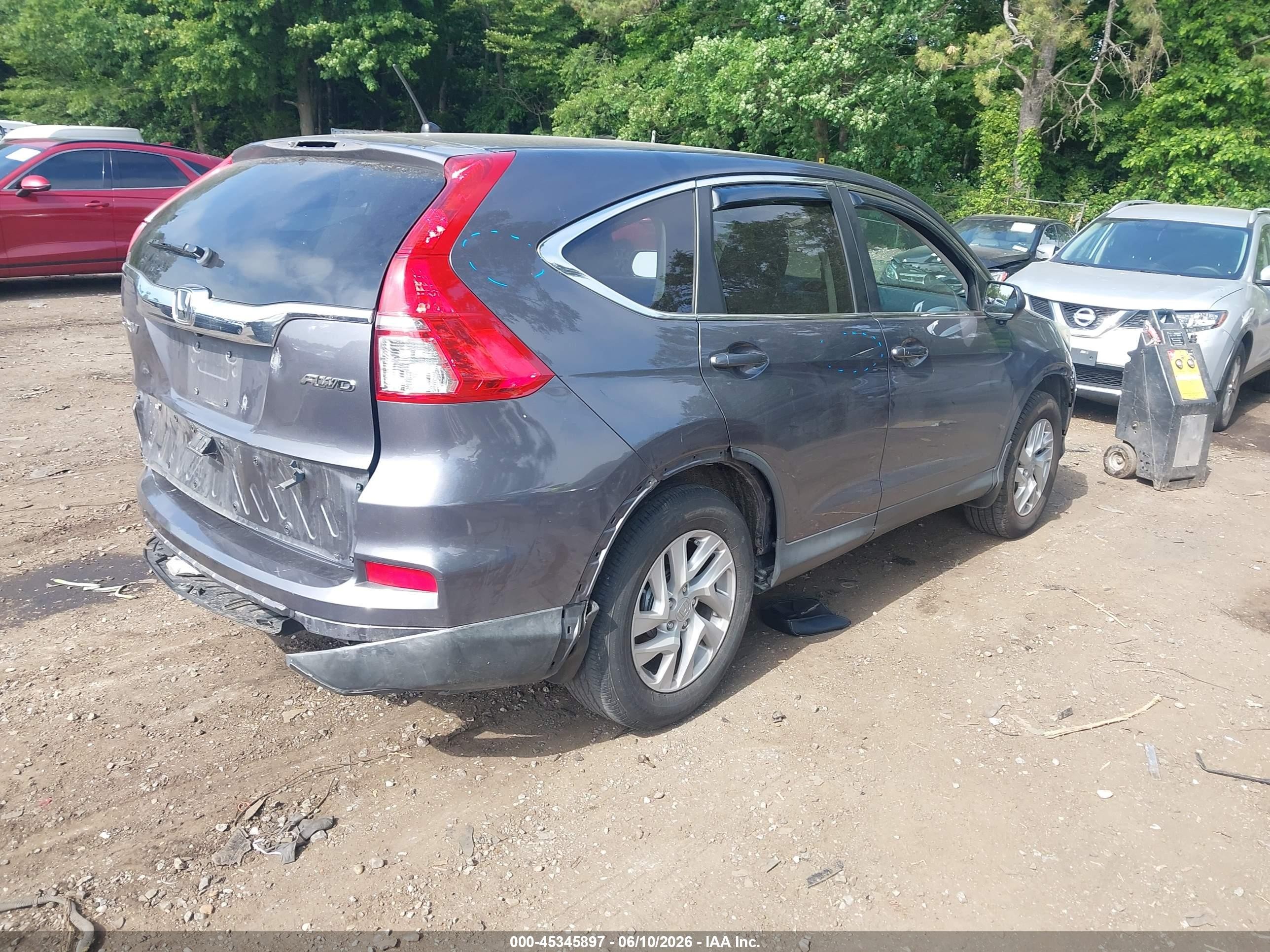2015 Honda Cr-v Ex Серый vin: 2HKRM4H53FH608058