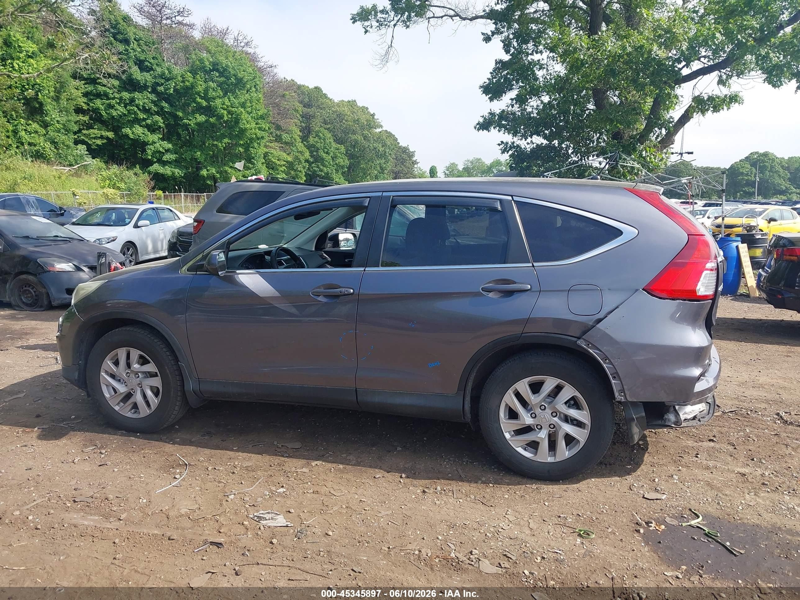 2015 Honda Cr-v Ex Серый vin: 2HKRM4H53FH608058