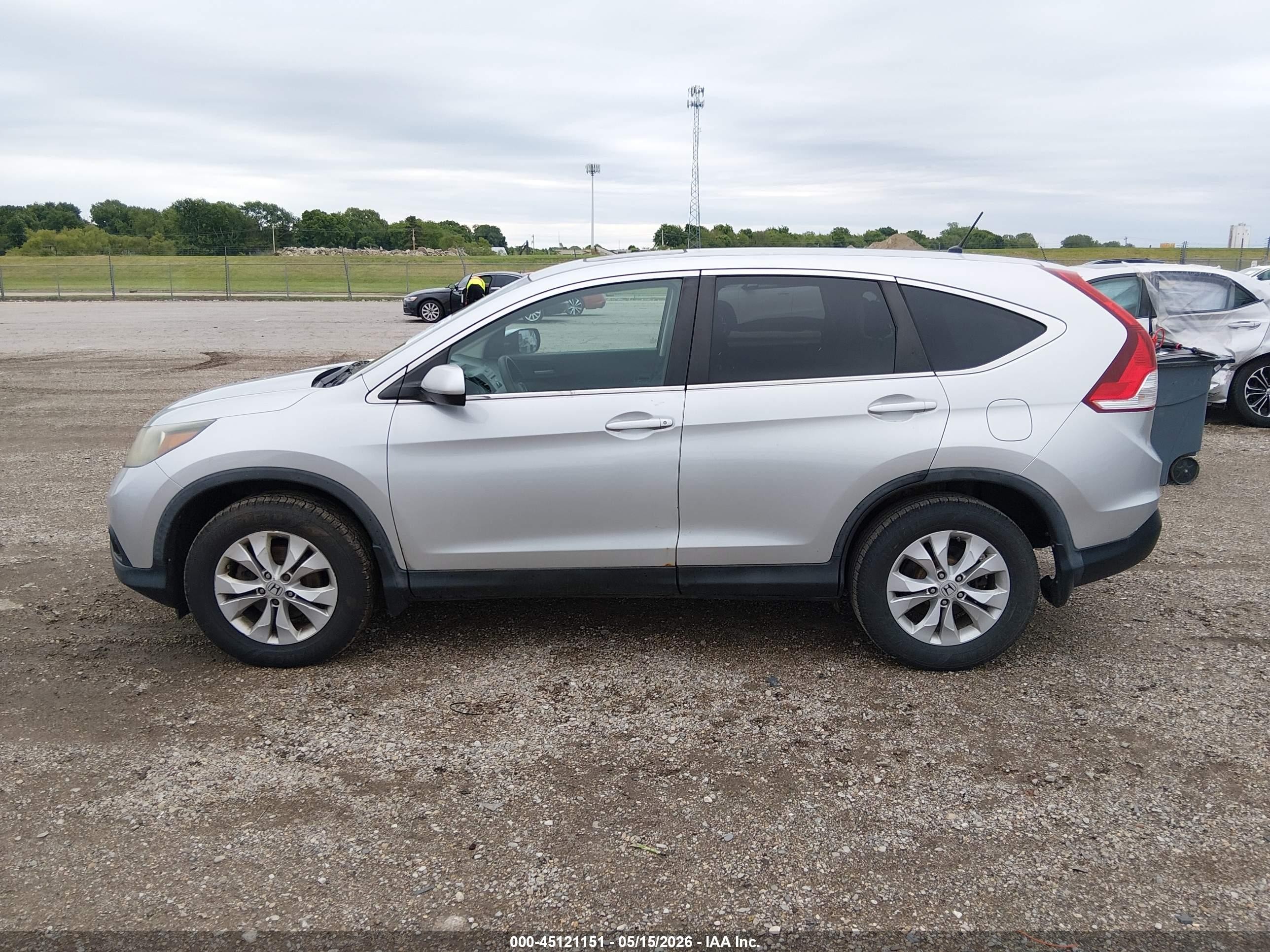 2013 Honda Cr-v Ex Silver vin: 2HKRM4H54DH118497