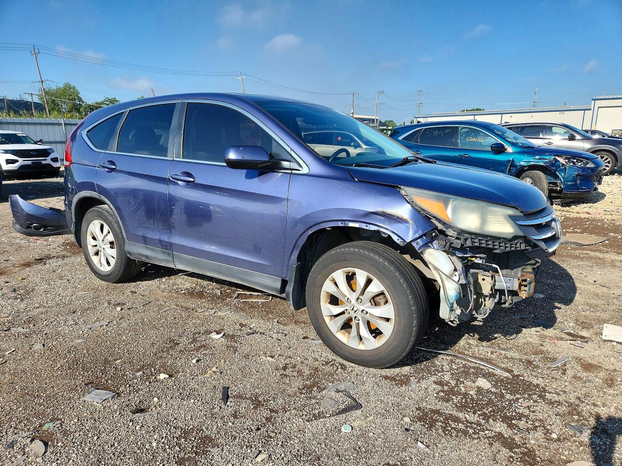 2013 Honda Cr-v Ex Blue vin: 2HKRM4H54DH617509
