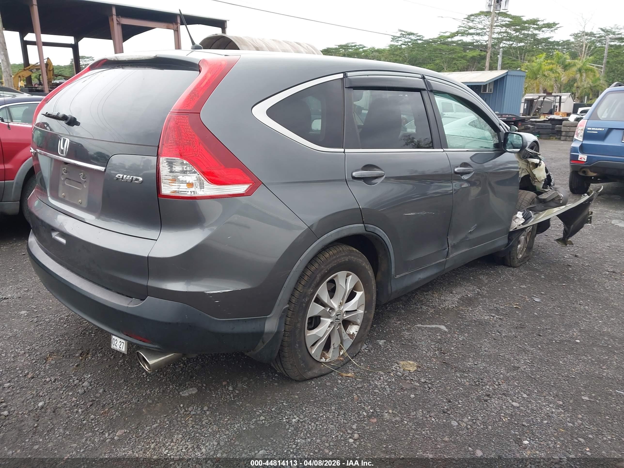 2013 Honda Cr-v Ex Gray vin: 2HKRM4H54DH618384
