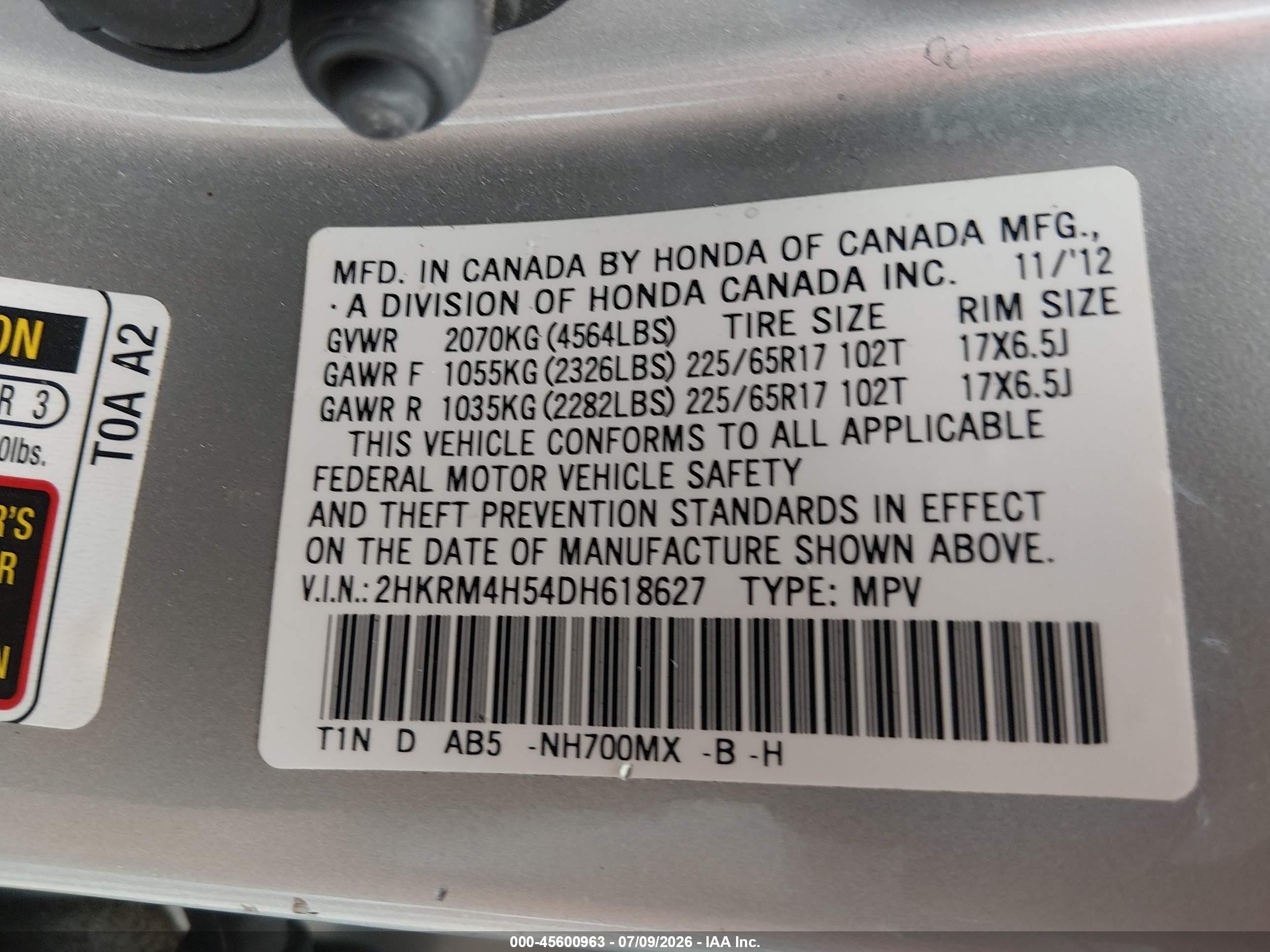 2013 Honda Cr-v Ex Silver vin: 2HKRM4H54DH618627