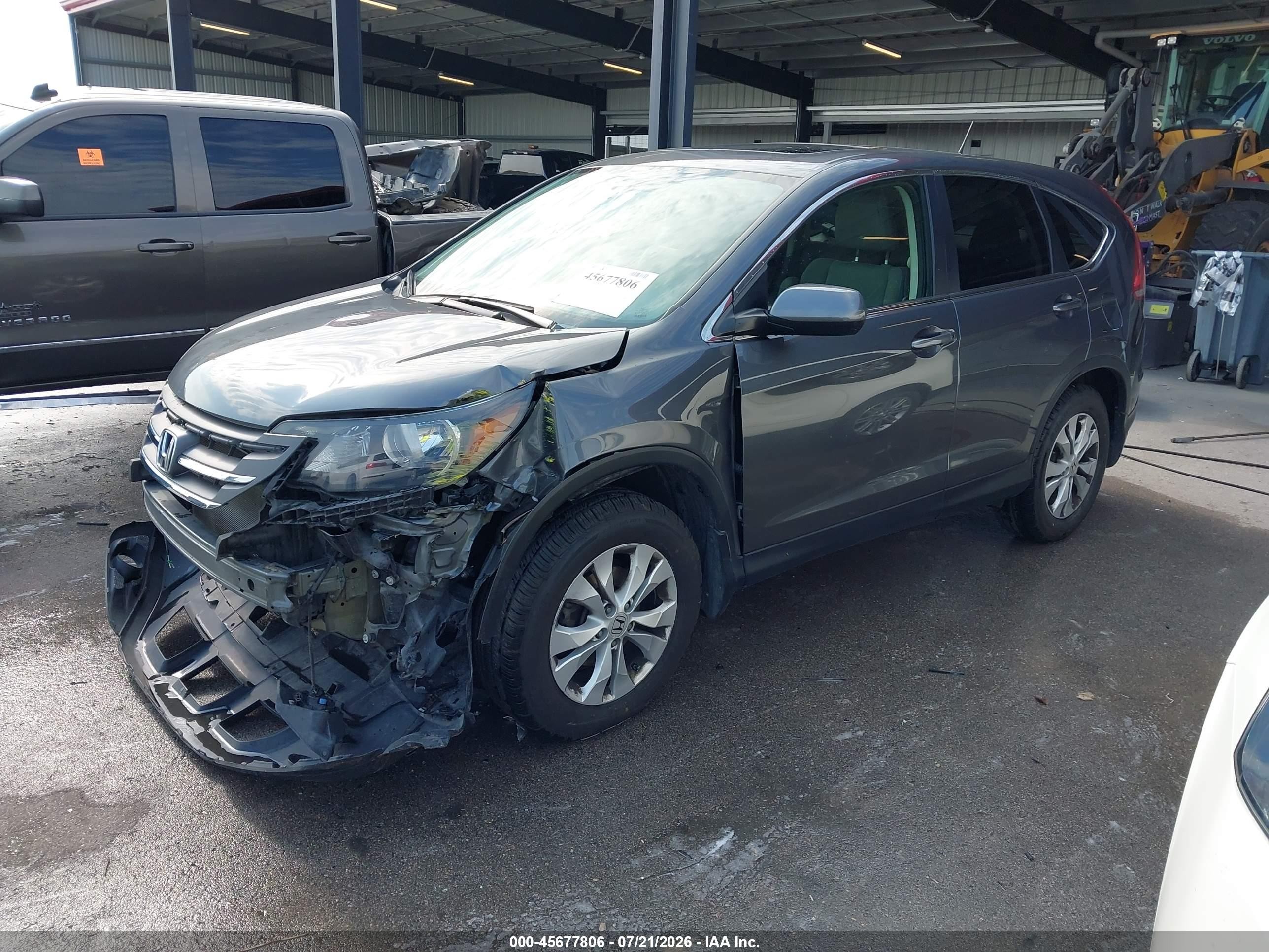 2013 Honda Cr-v Ex Gray vin: 2HKRM4H54DH621690