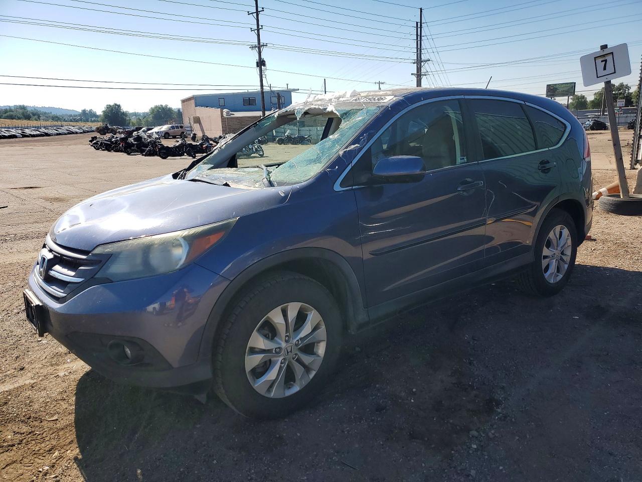 2013 Honda Cr-v Ex Blue vin: 2HKRM4H54DH622810