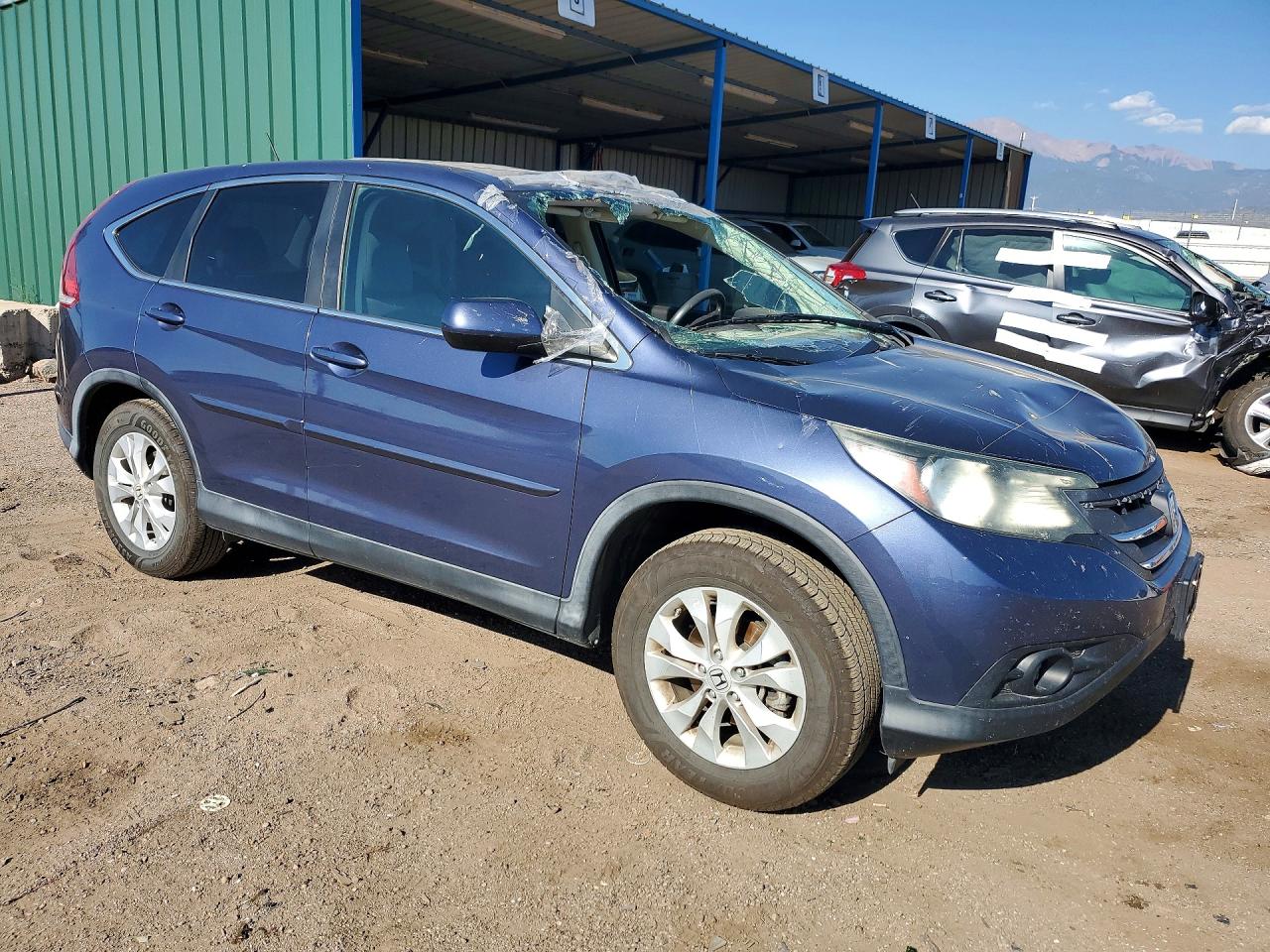 2013 Honda Cr-v Ex Blue vin: 2HKRM4H54DH622810