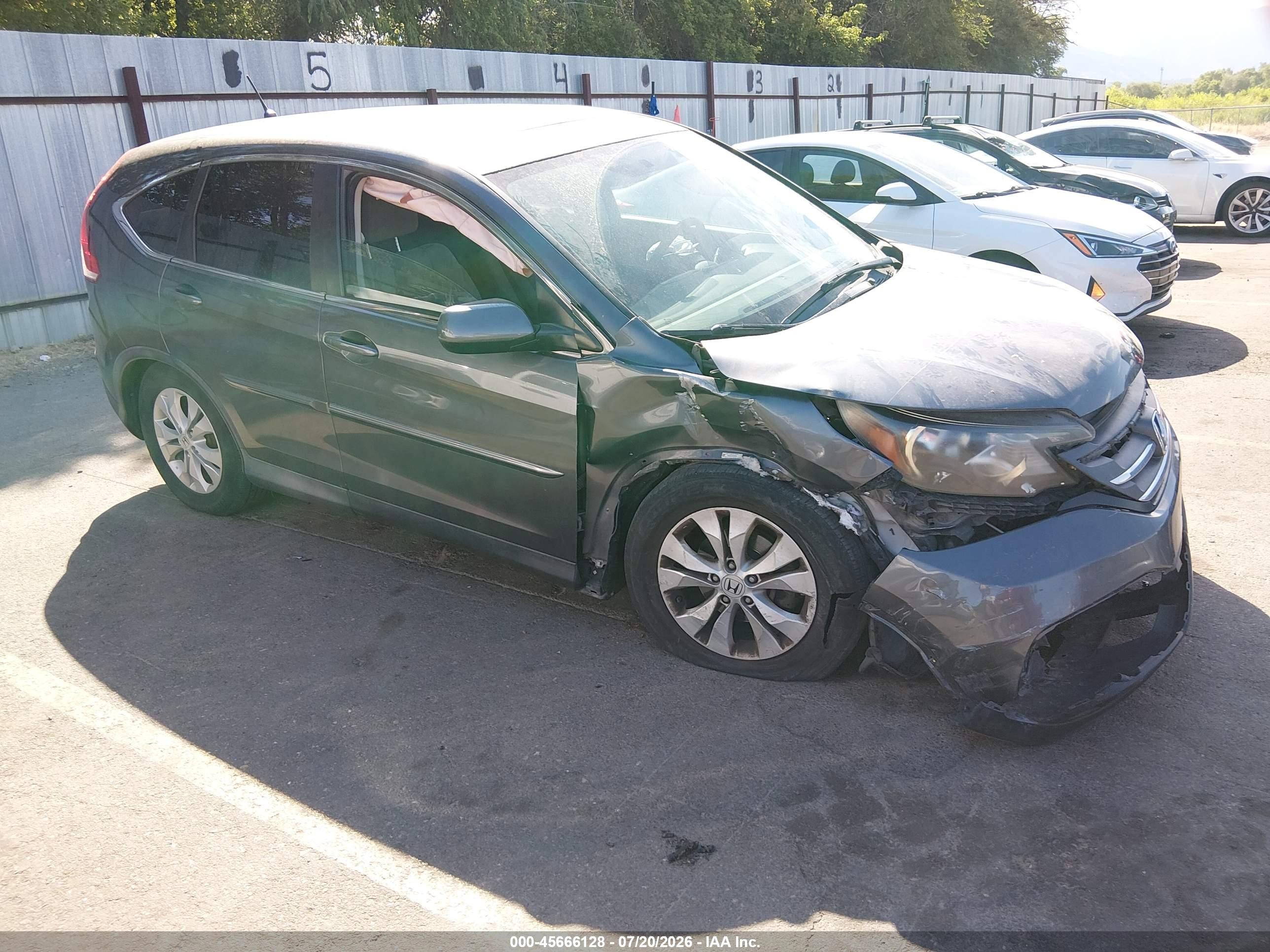 2013 Honda Cr-v Ex Gray vin: 2HKRM4H54DH656777