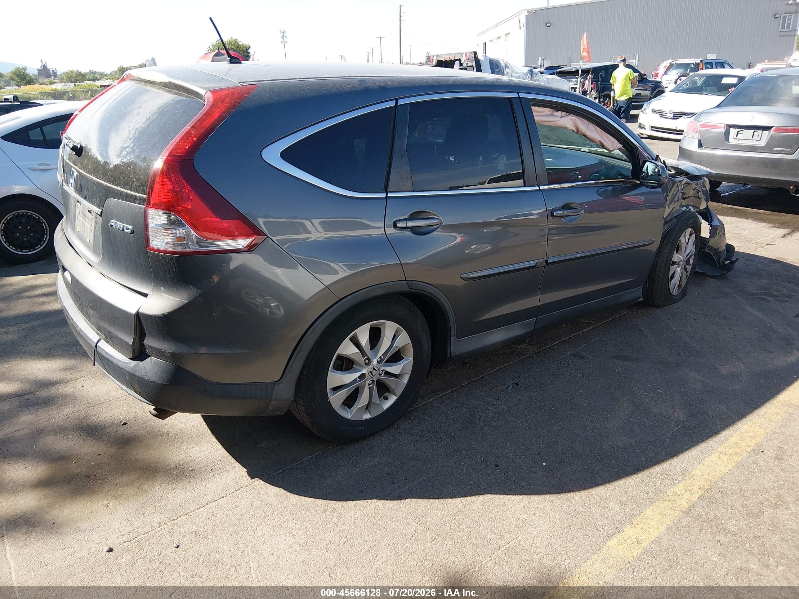 2013 Honda Cr-v Ex Серый vin: 2HKRM4H54DH656777