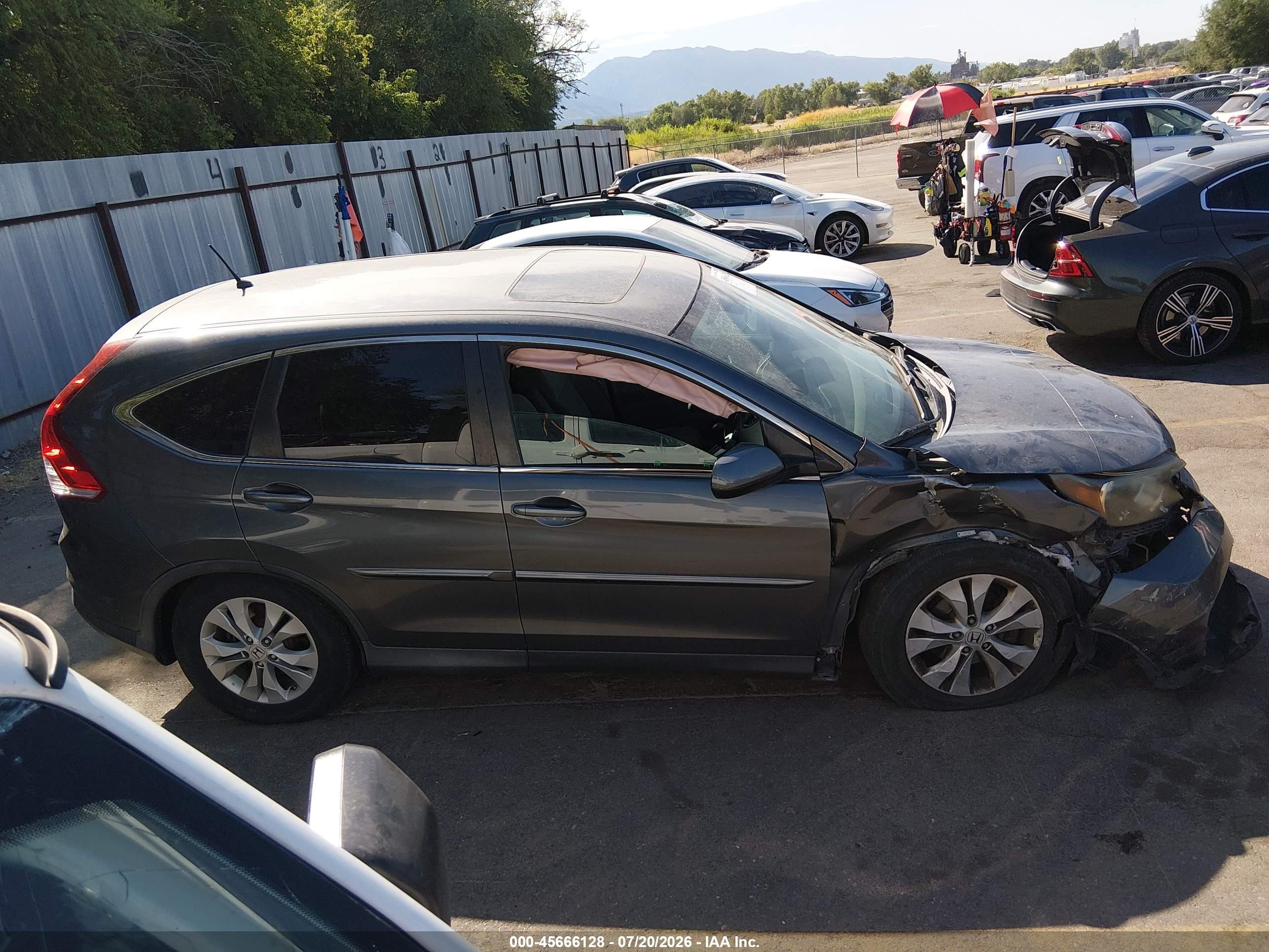 2013 Honda Cr-v Ex Серый vin: 2HKRM4H54DH656777