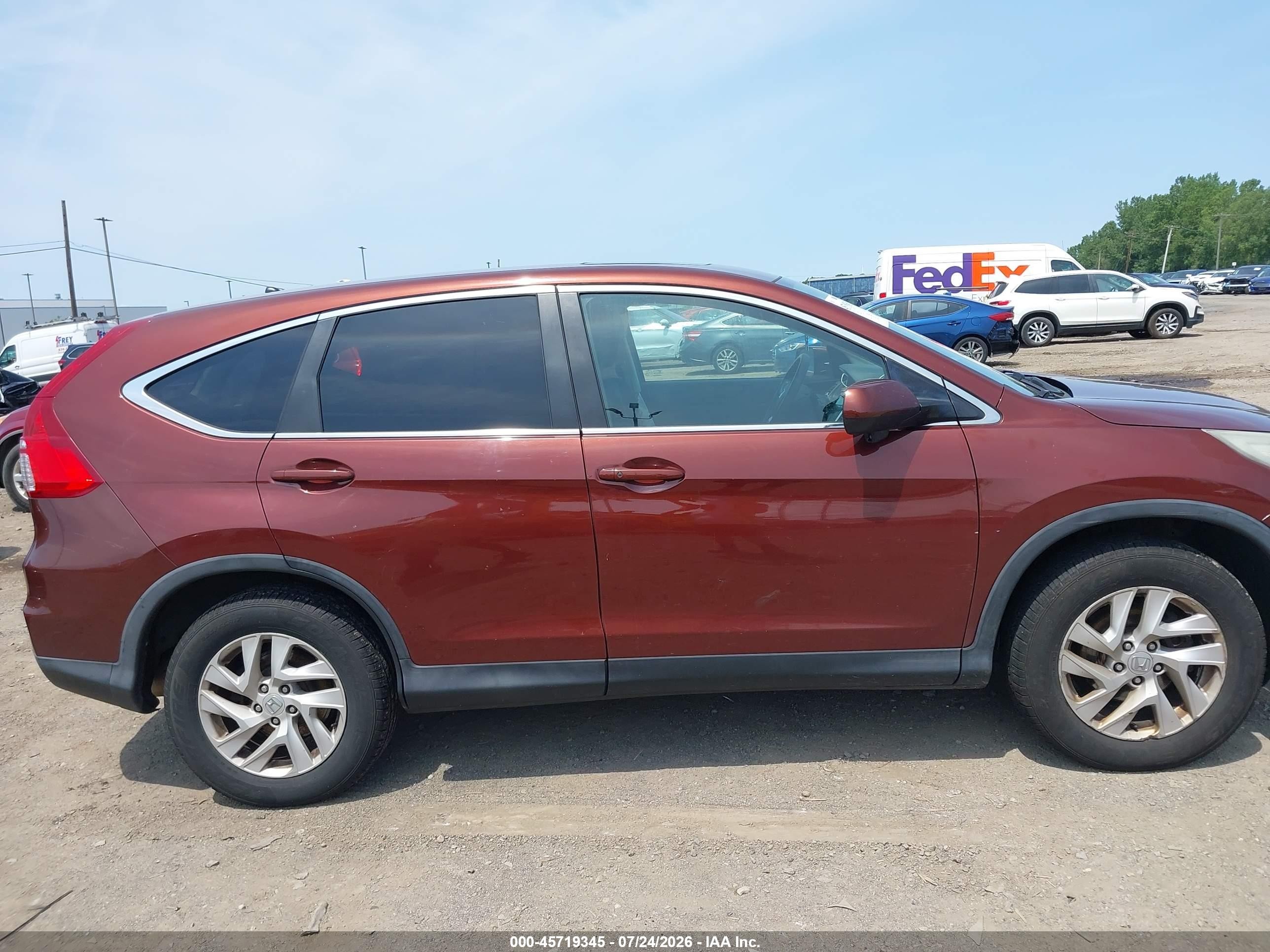 2015 Honda Cr-v Ex Burgundy vin: 2HKRM4H54FH610689