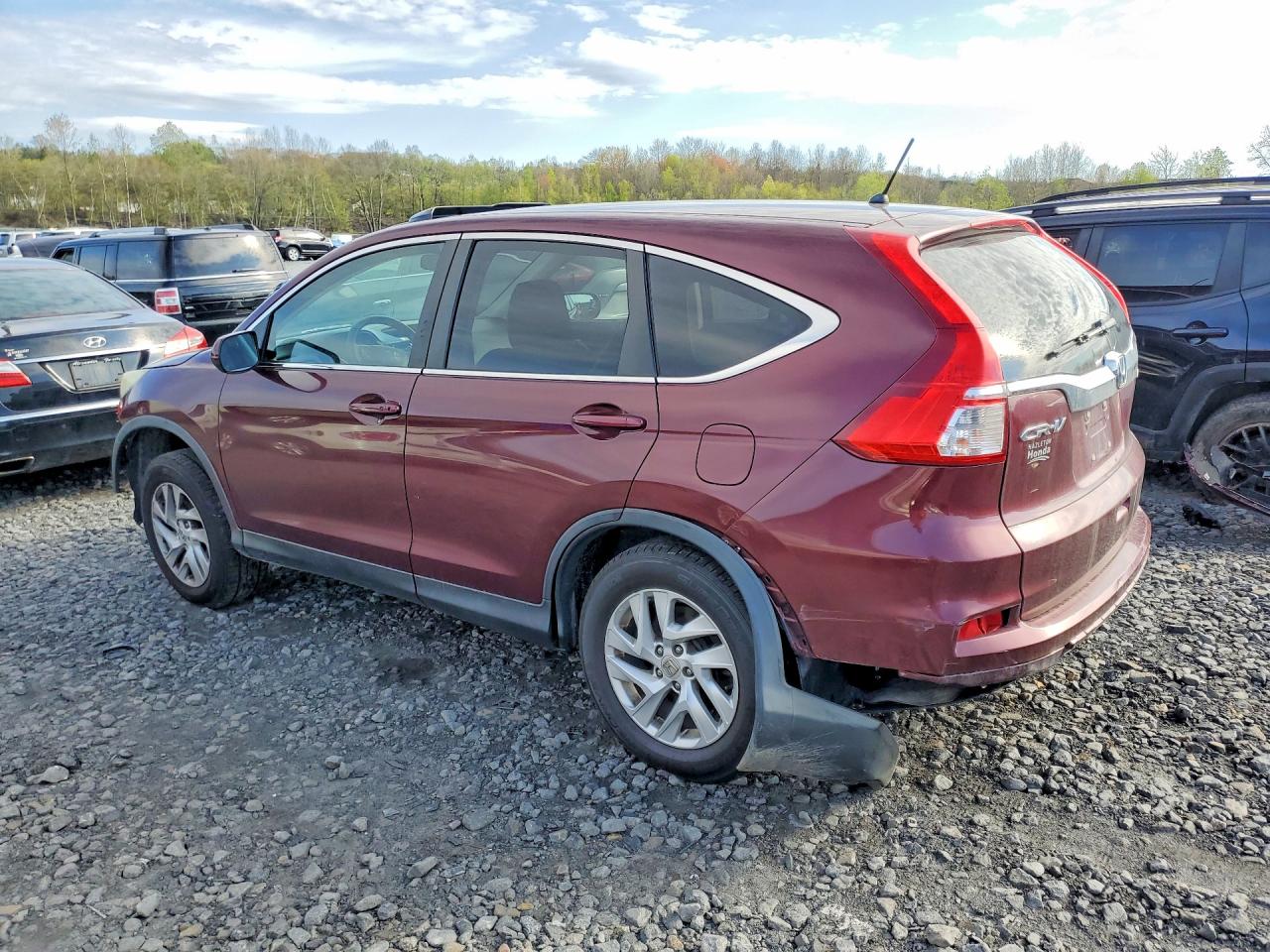 2015 Honda Cr-v Ex Burgundy vin: 2HKRM4H54FH615732