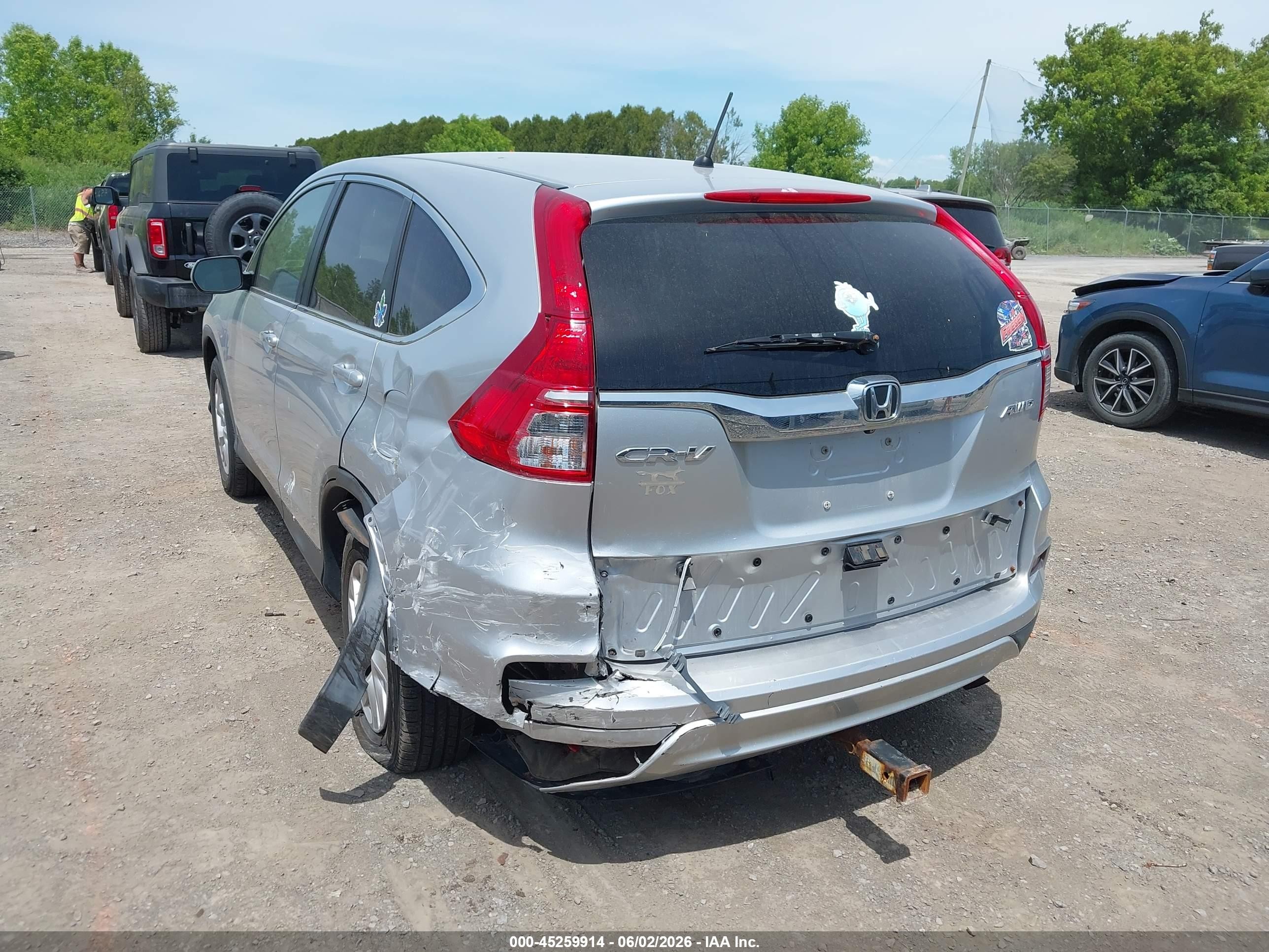 2015 Honda Cr-v Ex Silver vin: 2HKRM4H54FH619277
