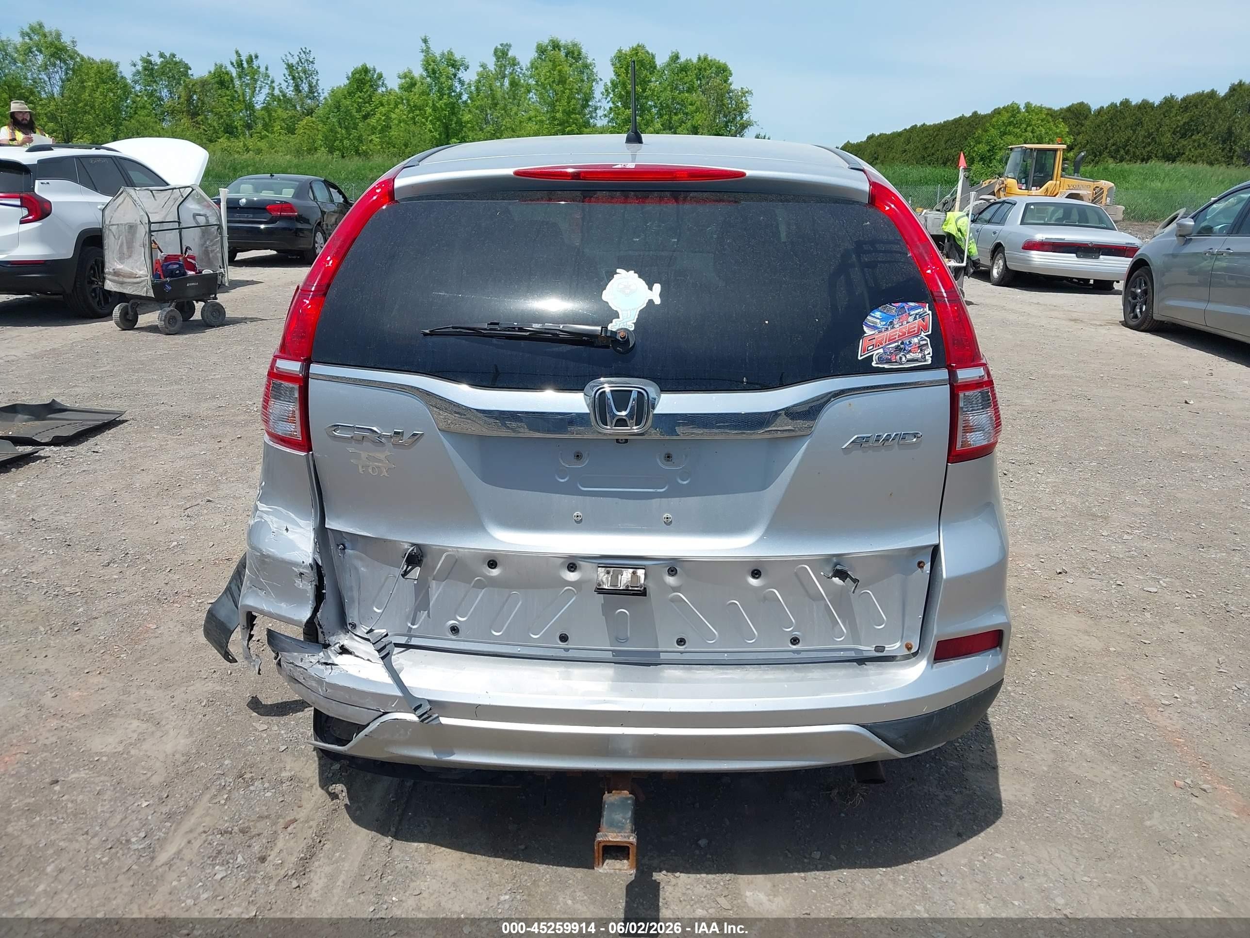 2015 Honda Cr-v Ex Silver vin: 2HKRM4H54FH619277
