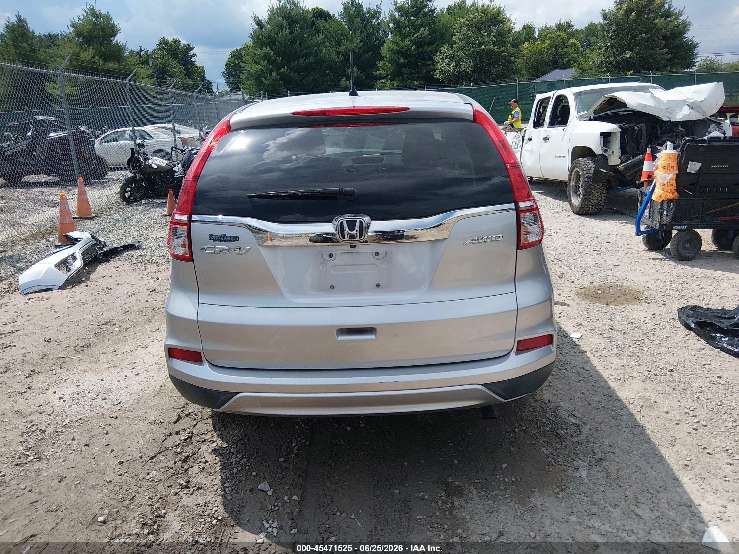 2015 Honda Cr-v Ex Gray vin: 2HKRM4H54FH669032