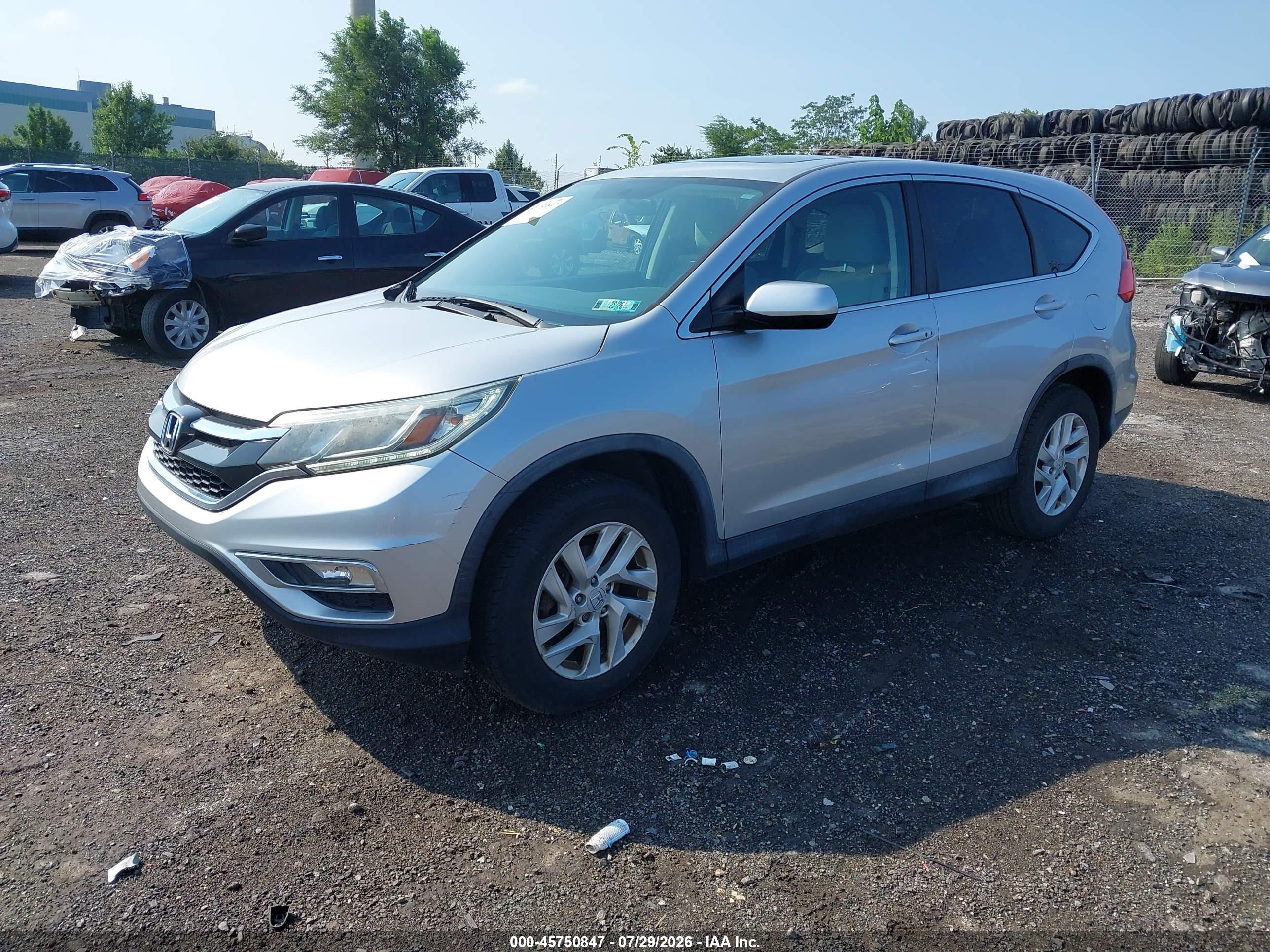 2016 Honda Cr-v Ex Silver vin: 2HKRM4H54GH712804