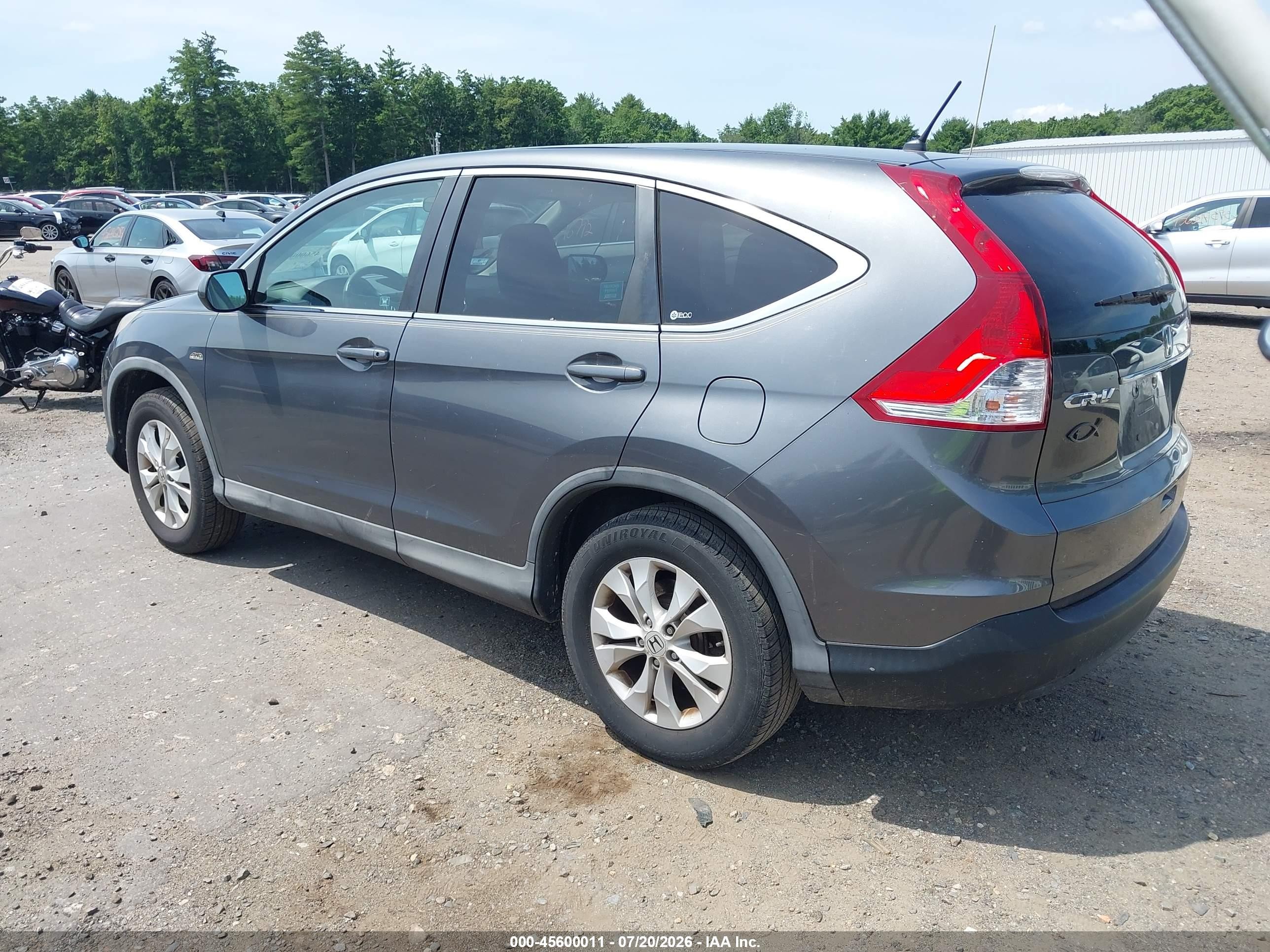 2012 Honda Cr-v Ex Gray vin: 2HKRM4H55CH607344