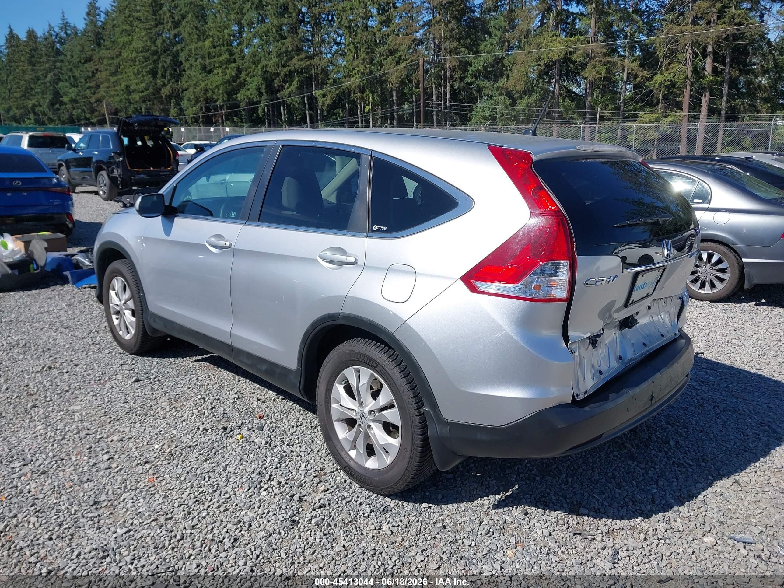 2012 Honda Cr-v Ex Gray vin: 2HKRM4H55CH613533
