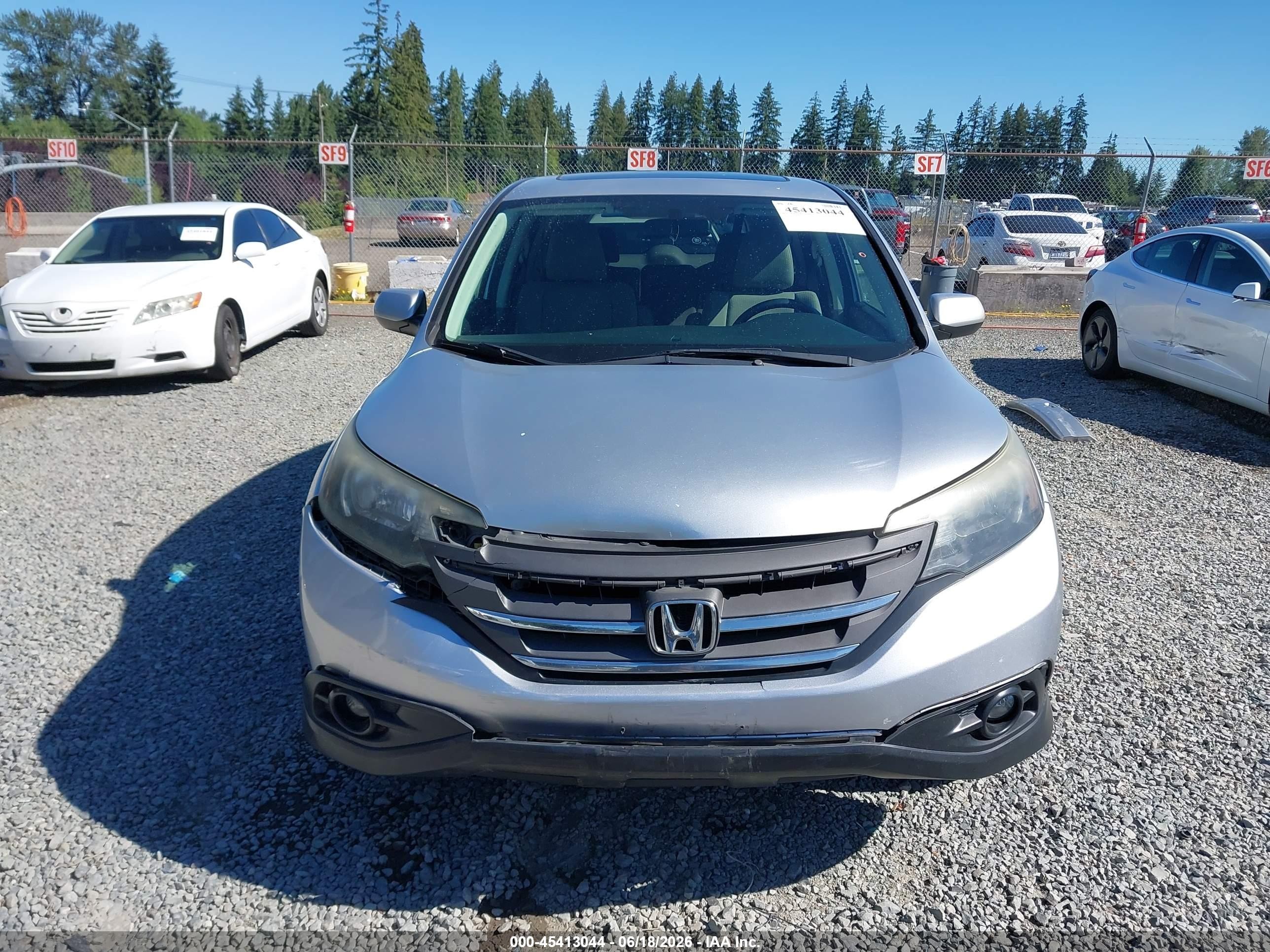 2012 Honda Cr-v Ex Gray vin: 2HKRM4H55CH613533