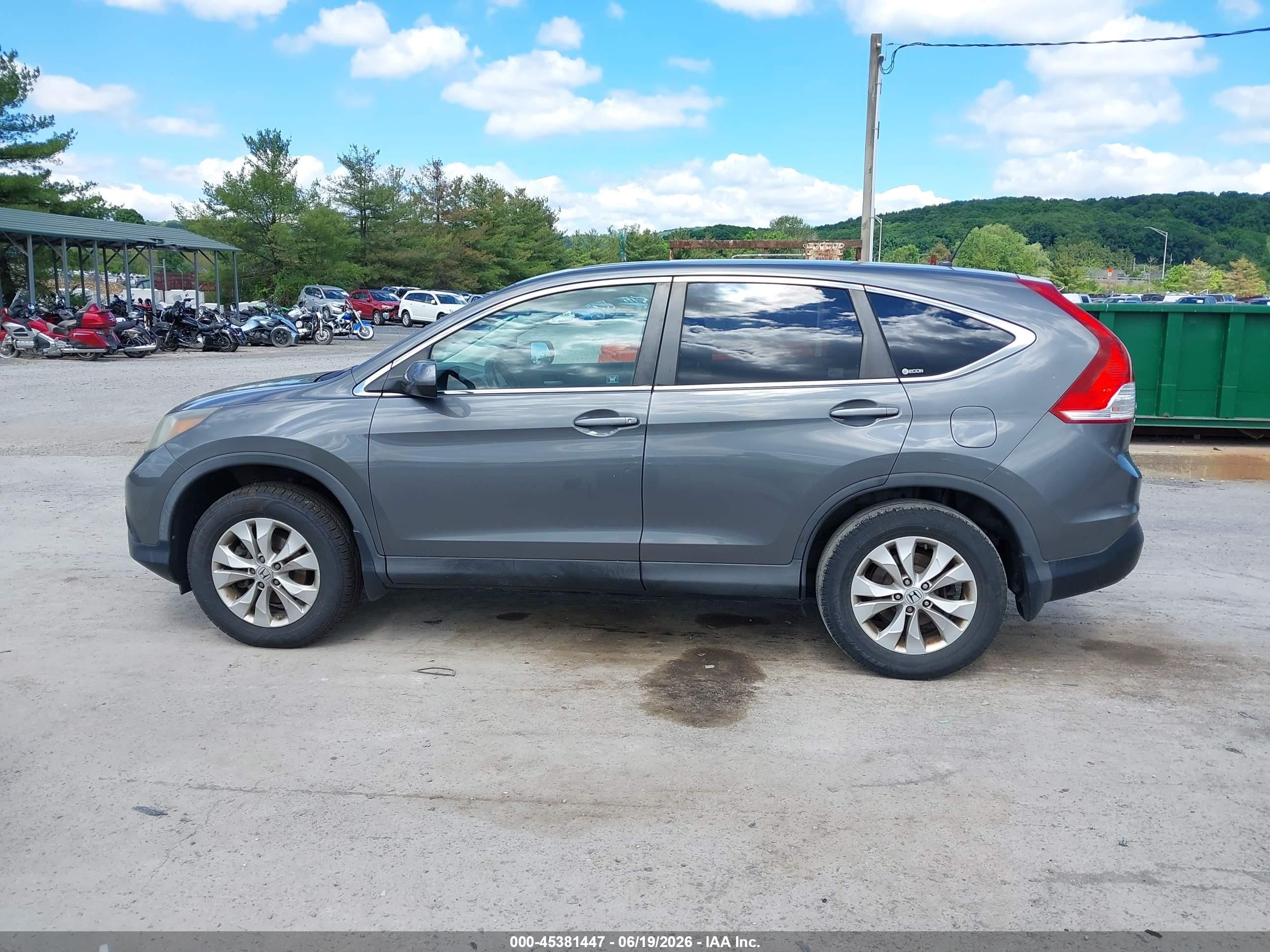 2012 Honda Cr-v Ex Gray vin: 2HKRM4H55CH627786