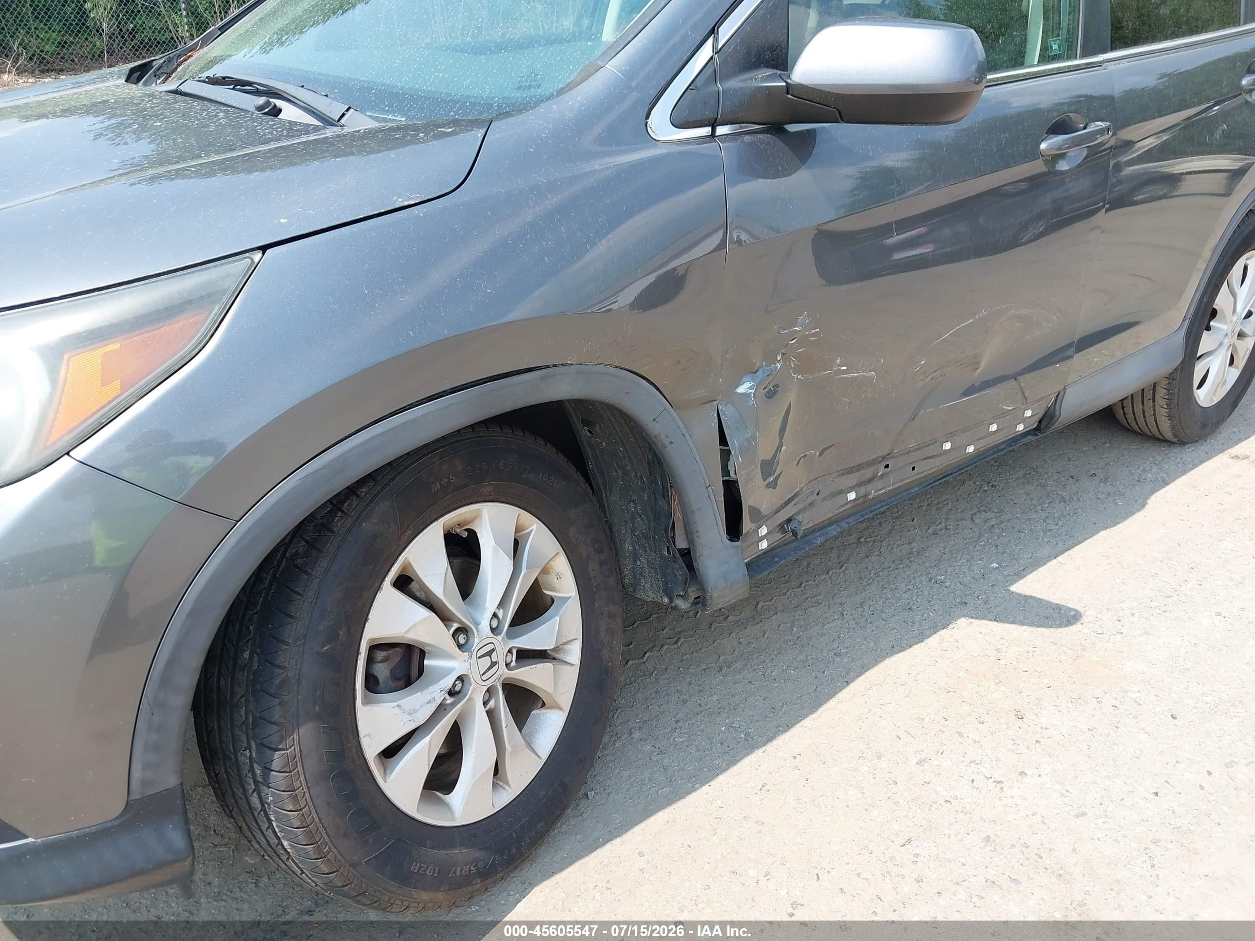 2012 Honda Cr-v Ex Gray vin: 2HKRM4H55CH627870